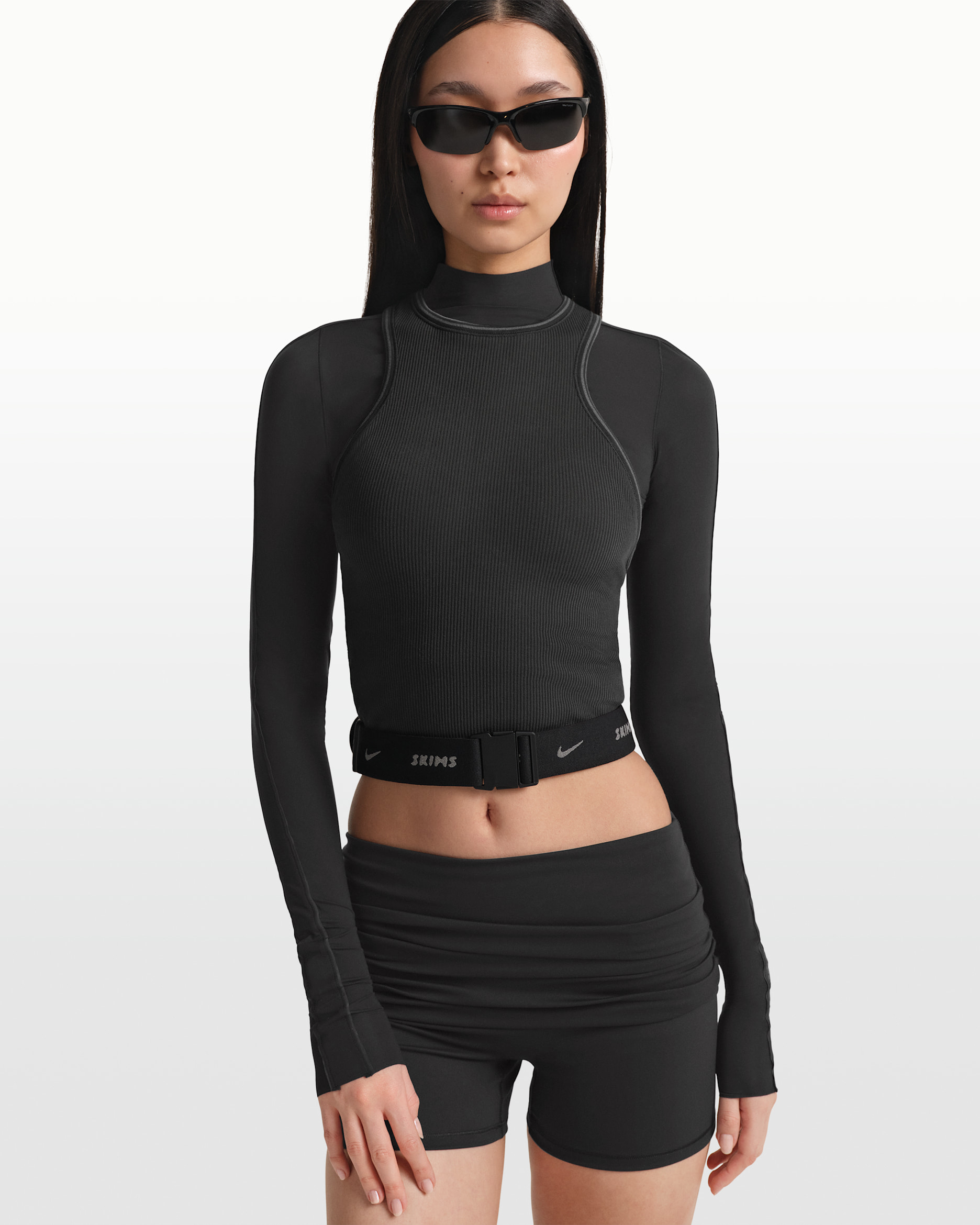 Riñonera slim para mujer NikeSKIMS - NSKM OBSIDIAN/Plata