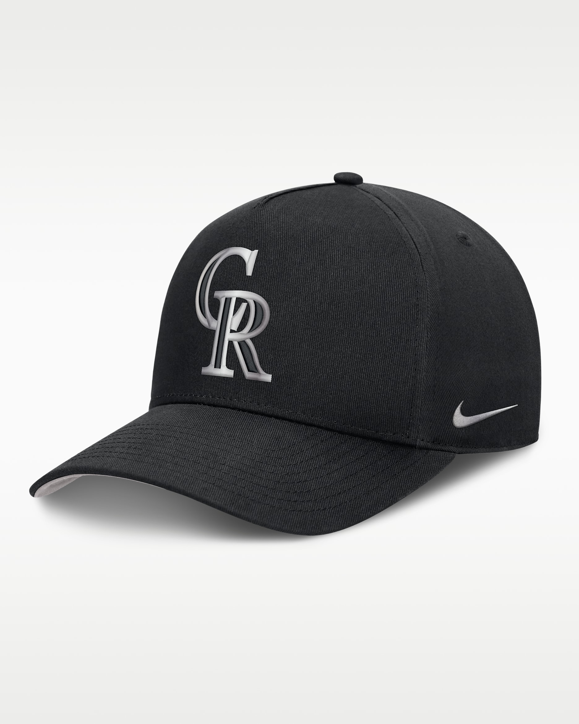 Colorado Rockies Rise Men's Nike Dri-FIT MLB A-Frame Trucker Adjustable Hat - Black