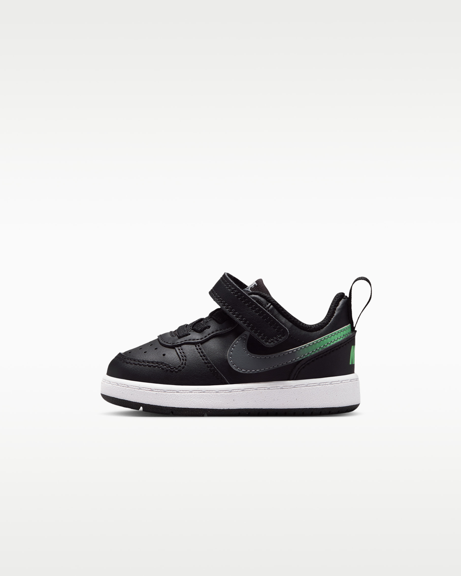 Nike Court Borough Low Baby/Toddler Shoes - Black/Smoke Grey/White/Illusion Green