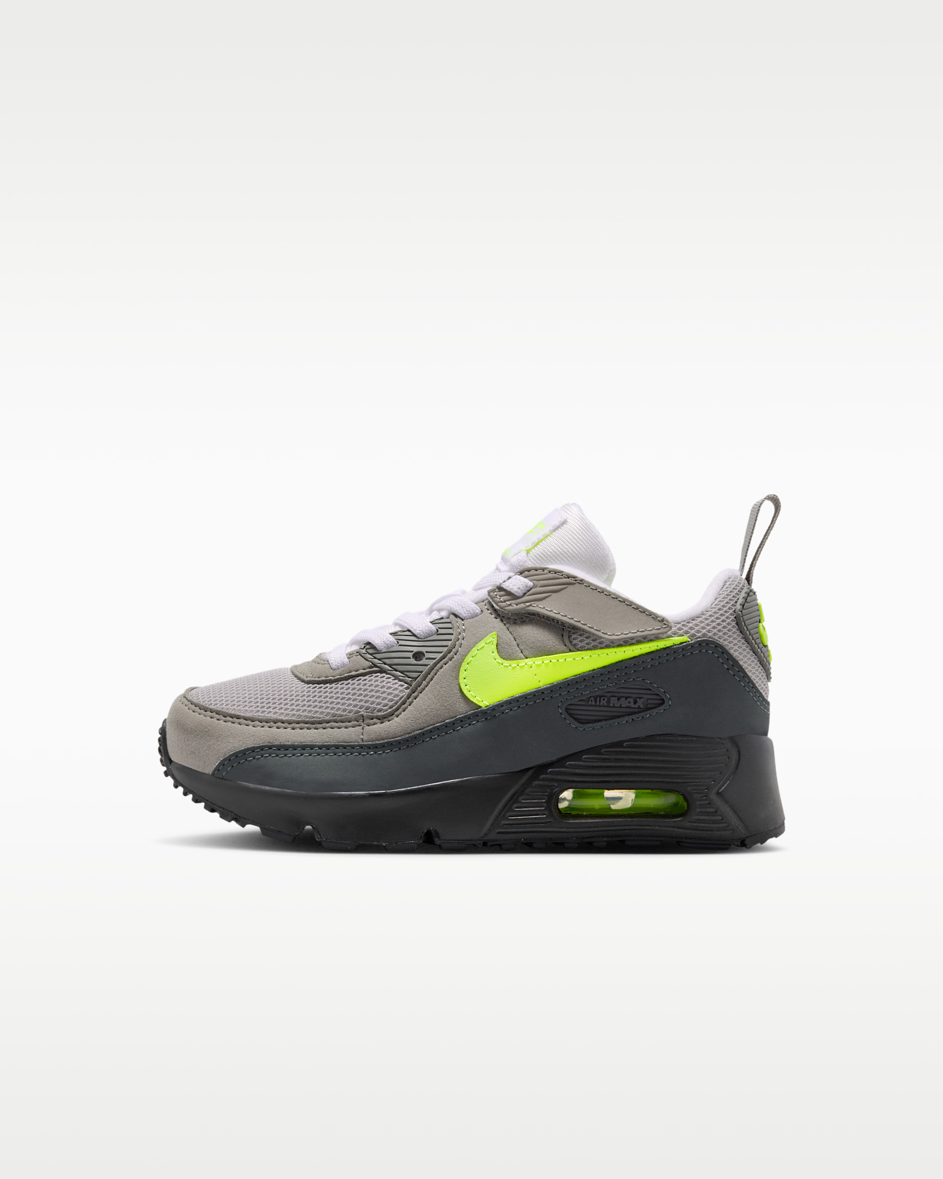 Nike Air Max 90 Younger Kids' Shoes - Black/Anthracite/Light Charcoal/Neon Yellow