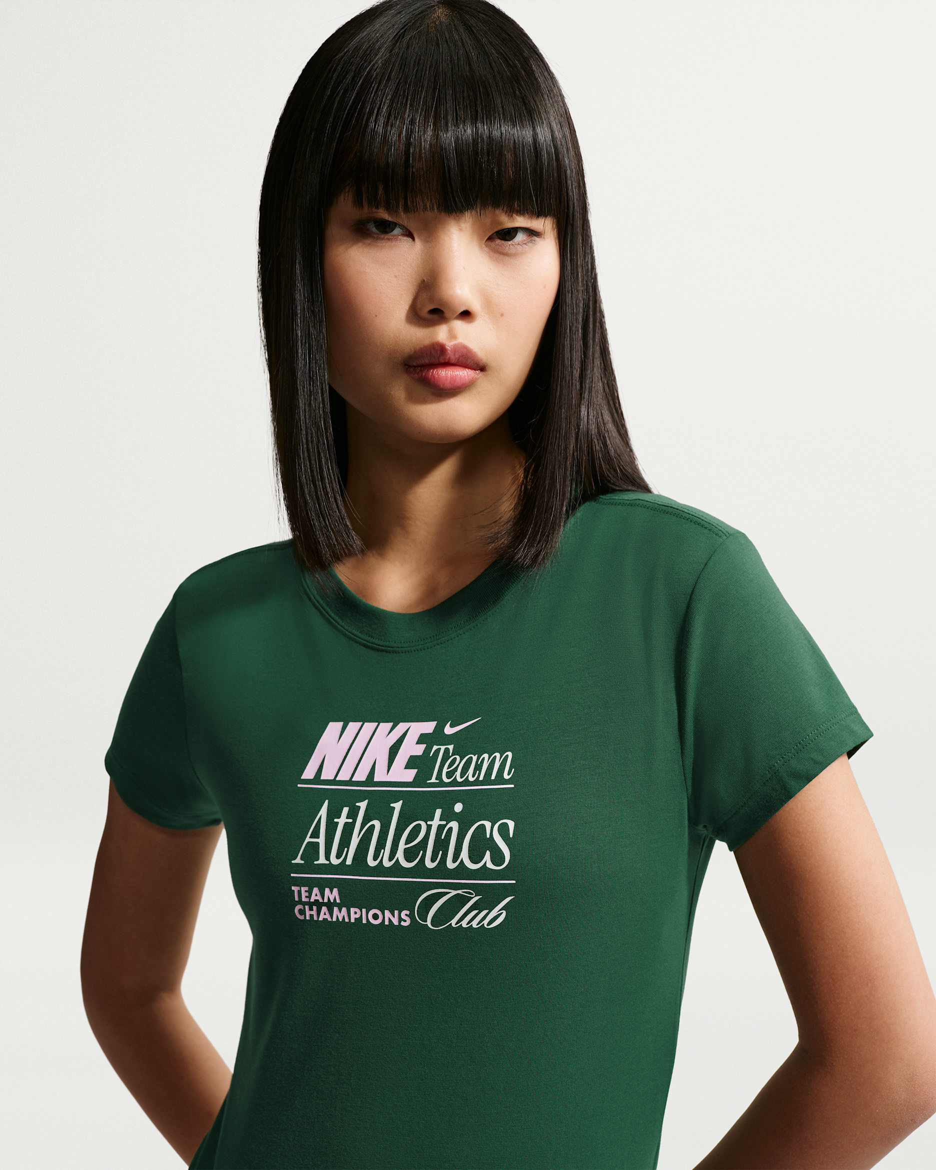 Nike Sportswear Chill Knit Women's Slim Mod-Cropped T-Shirt - Sport Green