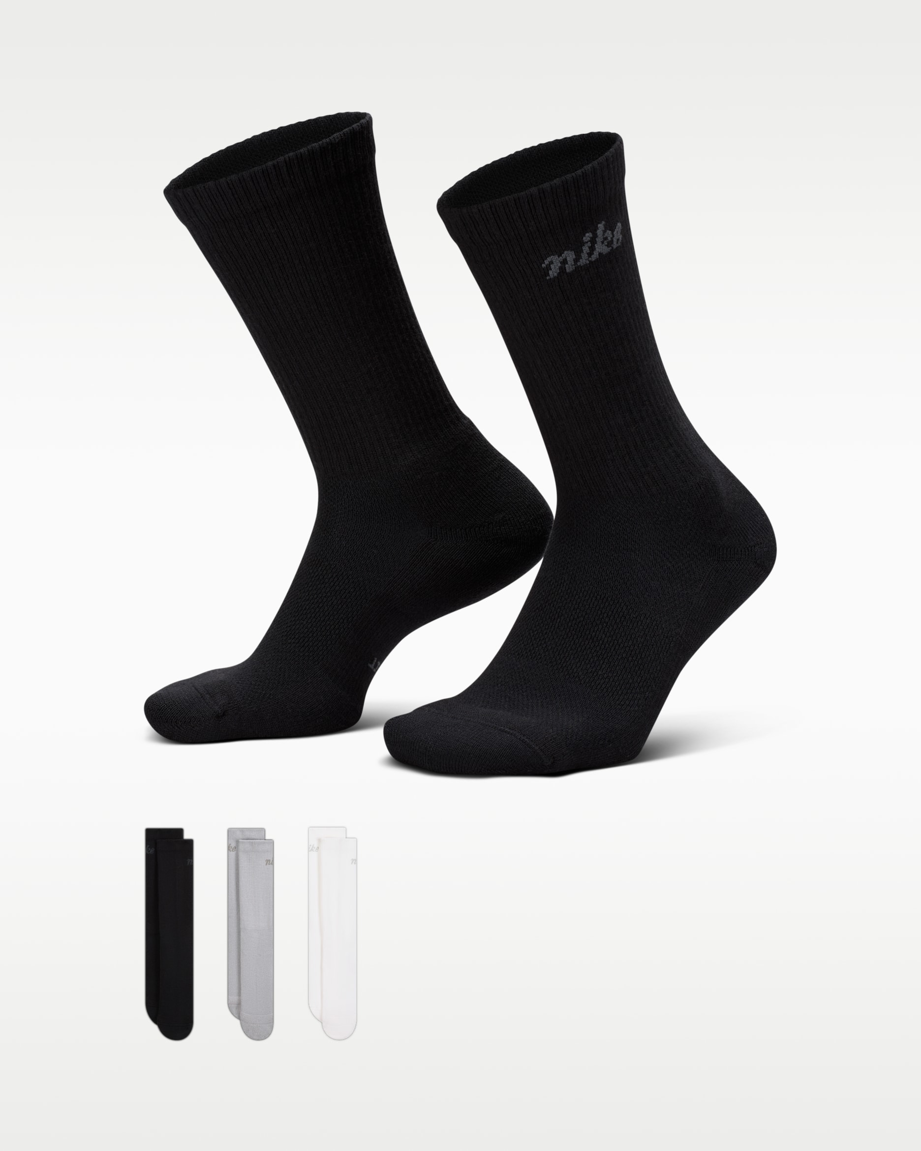 Nike Everyday Elevated Crew Socks (3 Pairs) - Multi-Colour