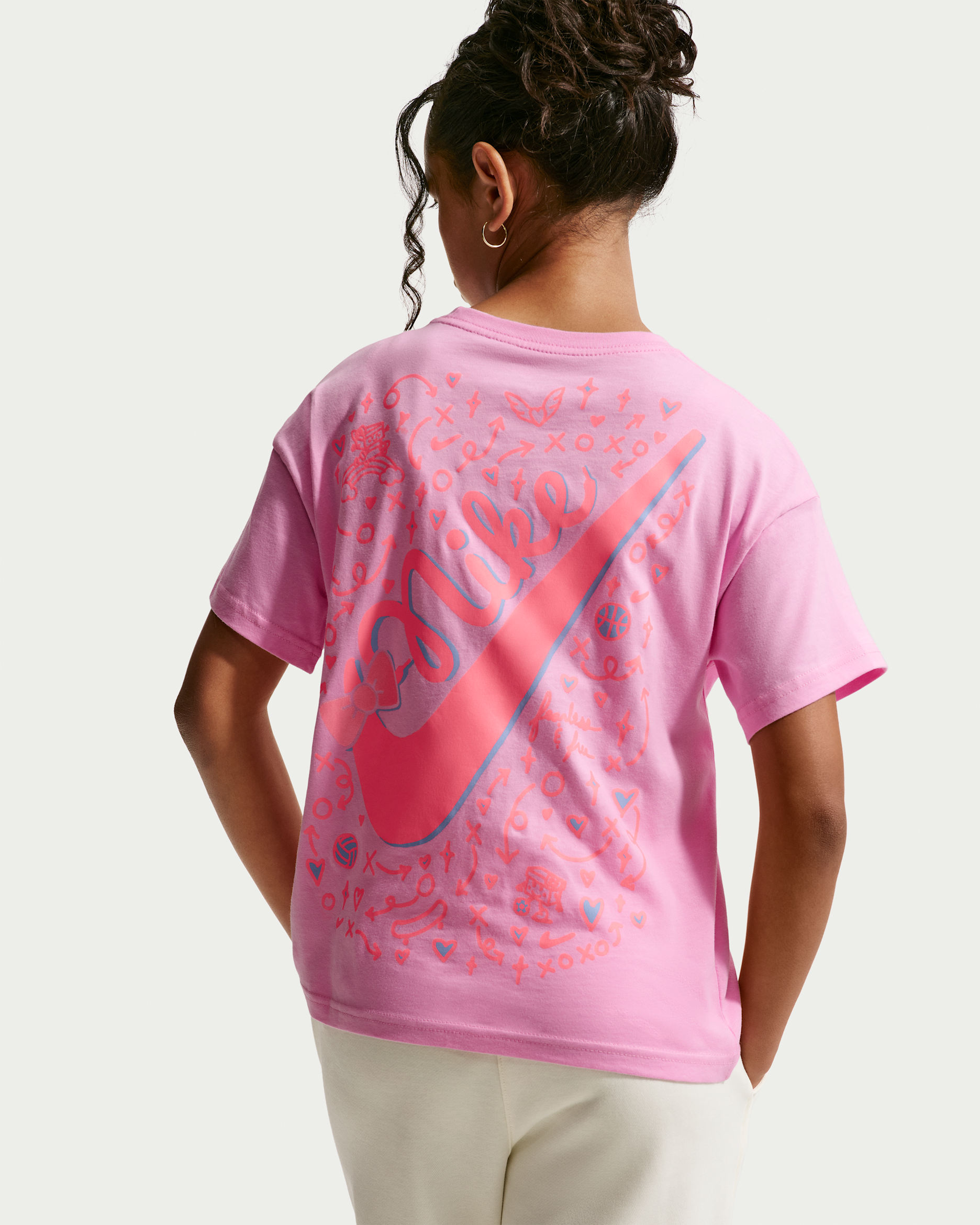 Playera para niña talla grande Nike Sportswear - Rosa amanecer
