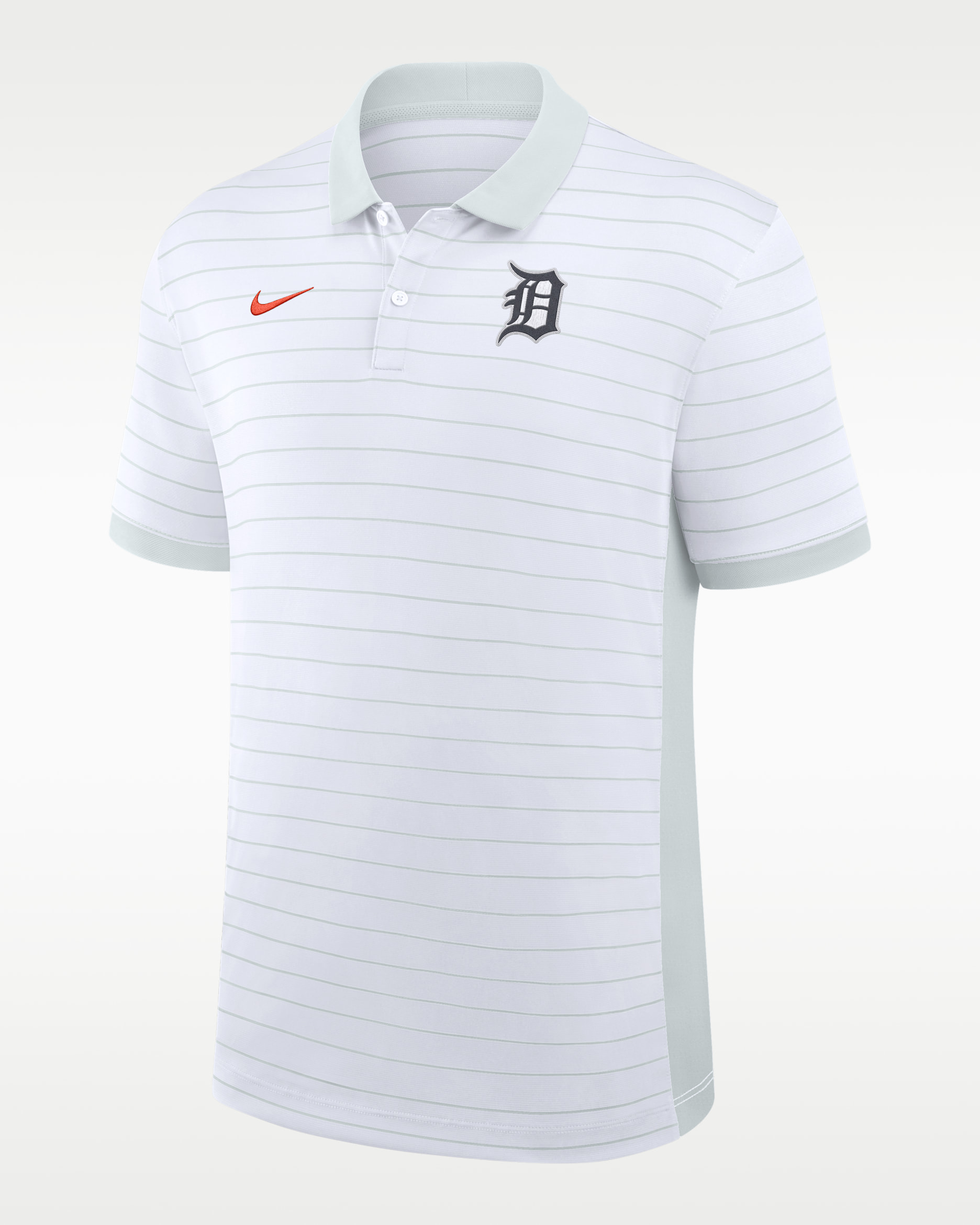 Detroit Tigers Authentic Collection Striped Victory Men's Nike Dri-FIT MLB Polo - White