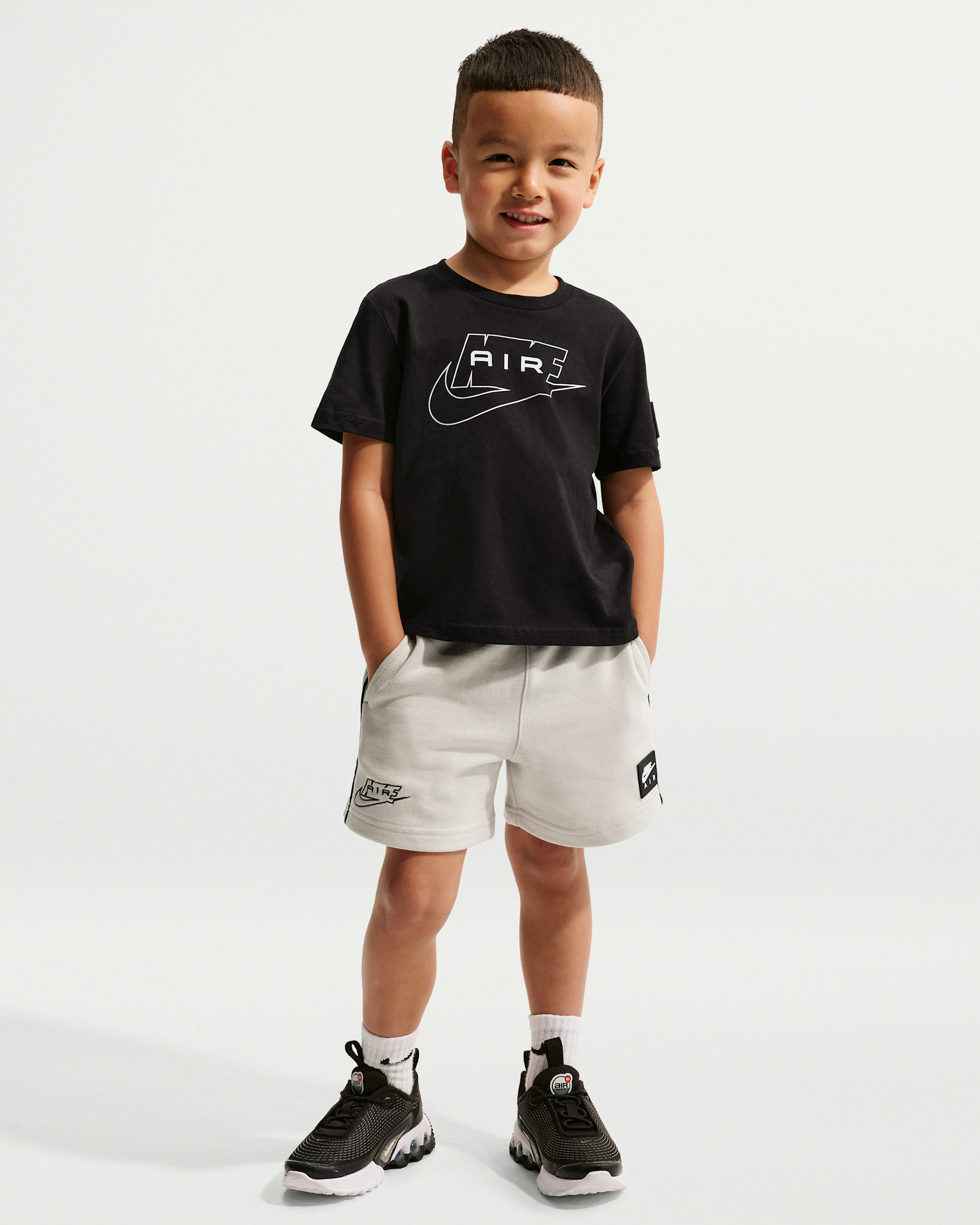 Nike Air Toddler 2-Piece French Terry Shorts Set - Grey
