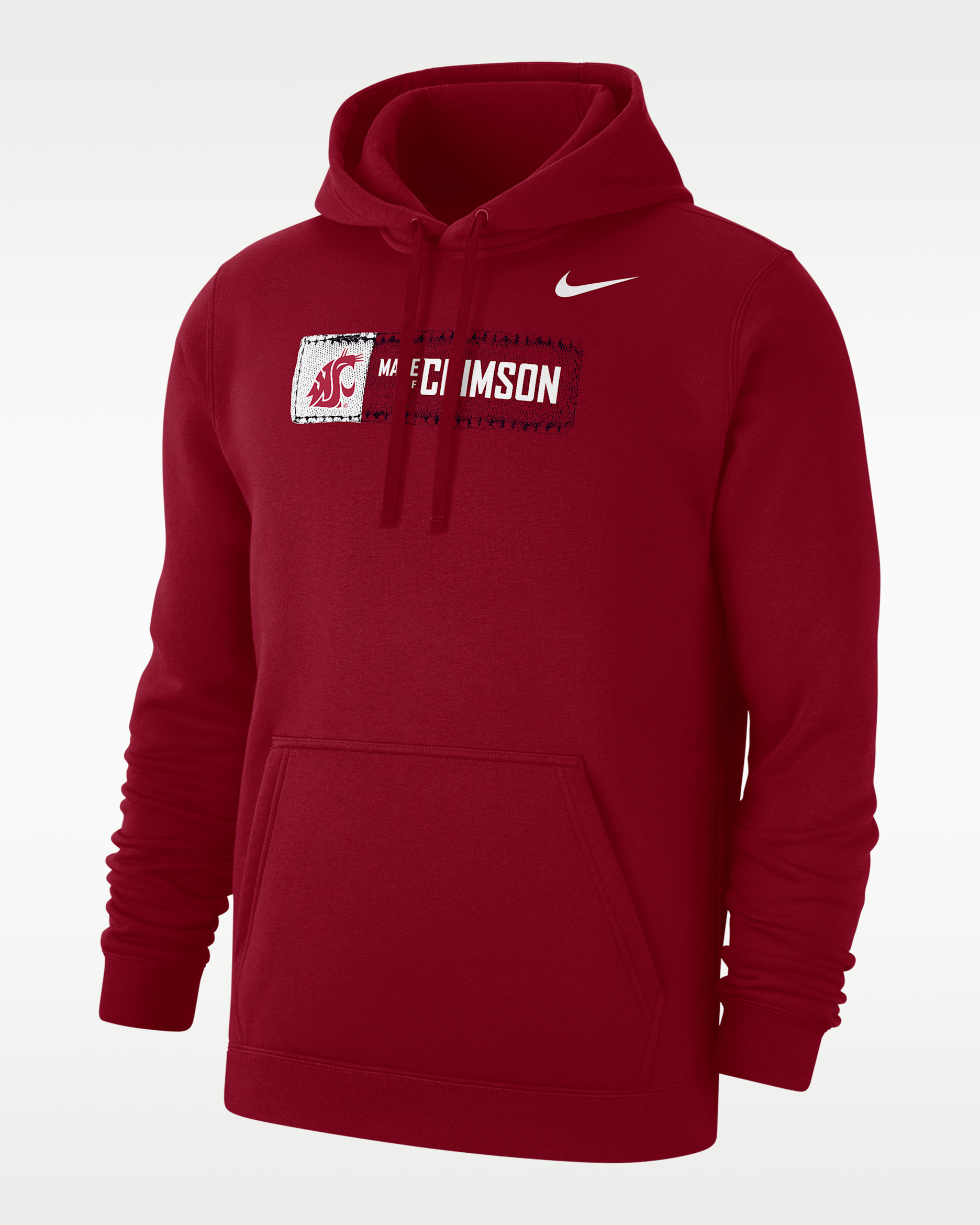 Washington State Made of Crimson Men's Nike College Pullover Hoodie - Crimson