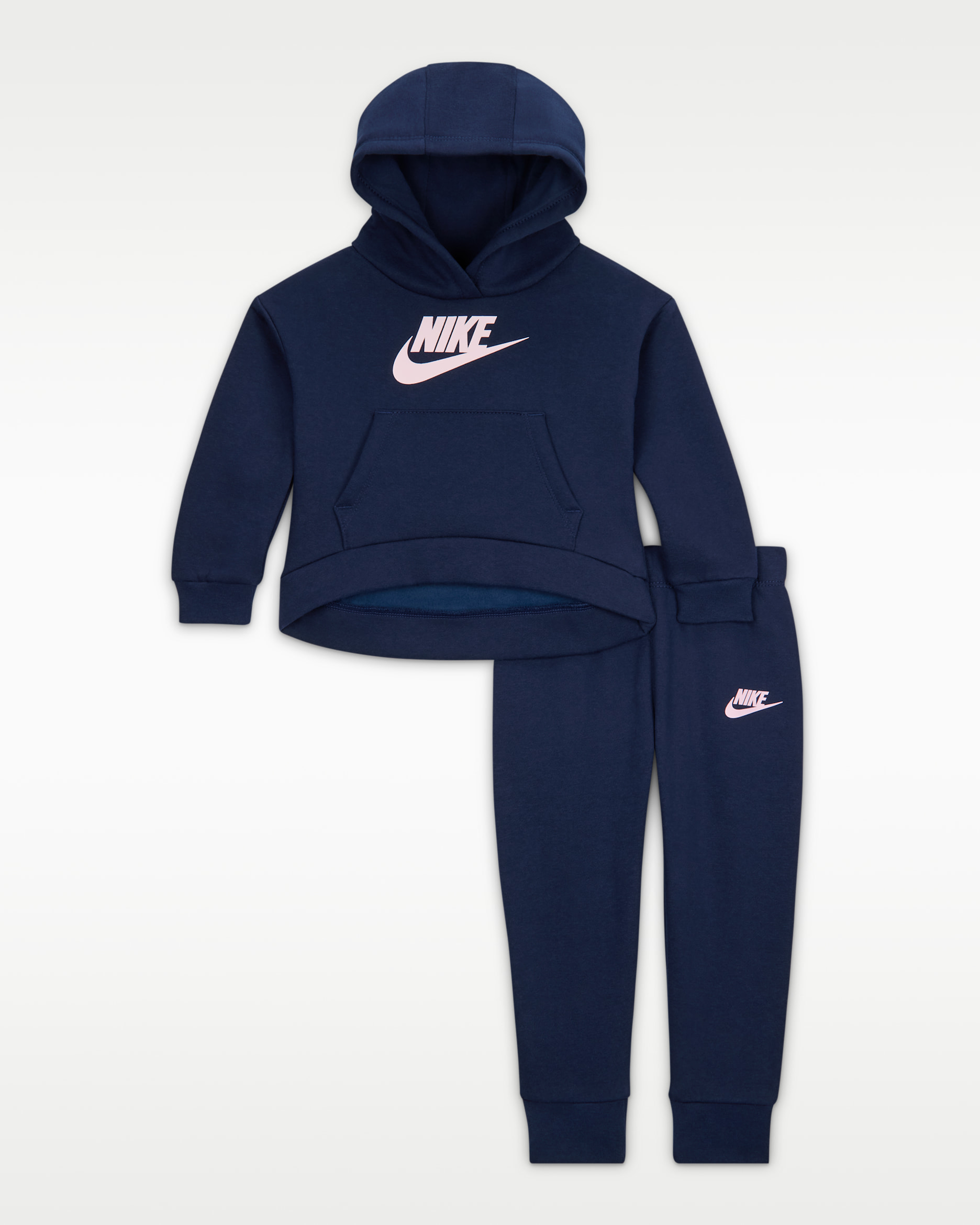 Set med huvtröja och joggingbyxor Nike Sportswear Club Fleece för baby (12-24 mån) - Midnight Navy