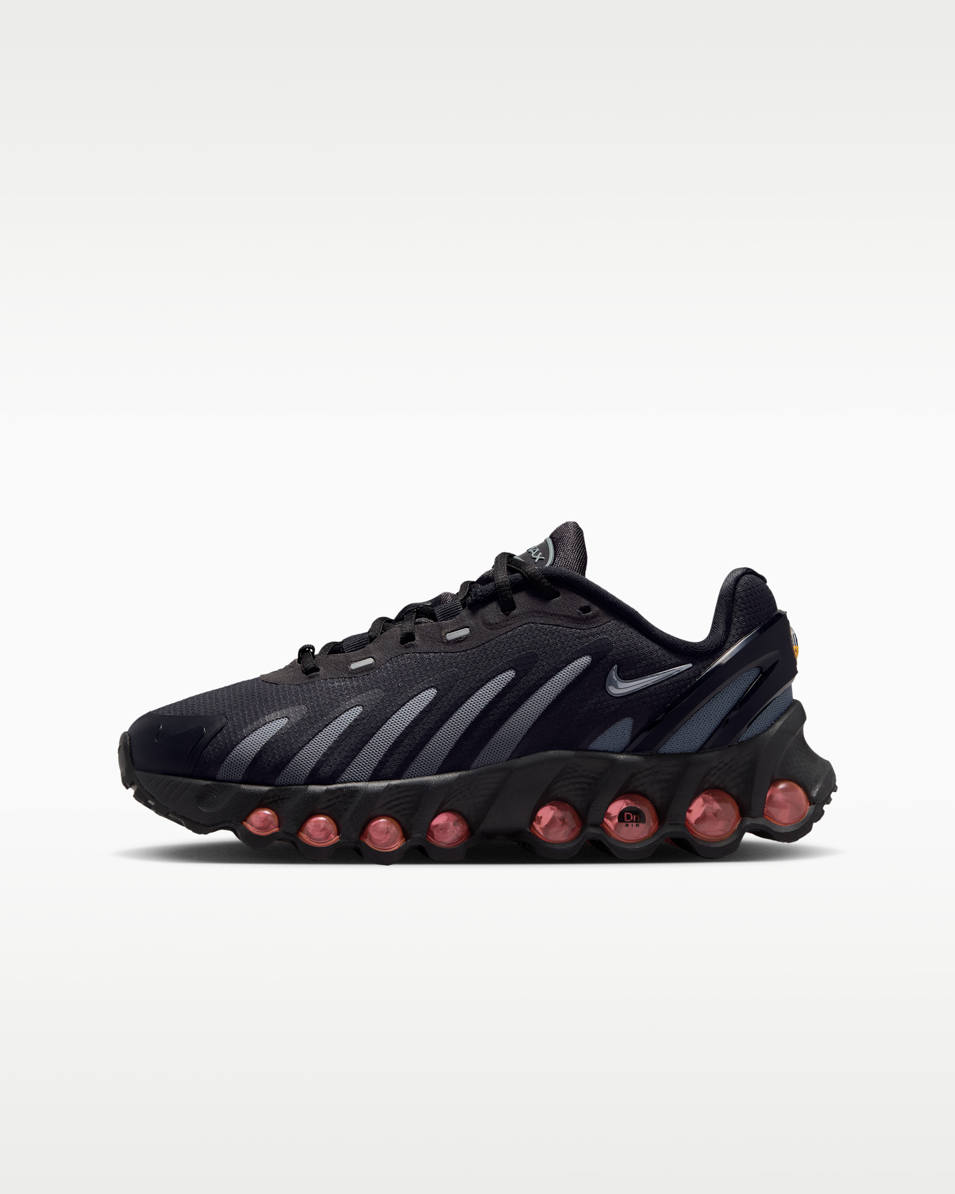 Nike Air Max Dn8 Big Kids' Shoes - Black/Light Smoke Grey/Bright Crimson/Cool Grey