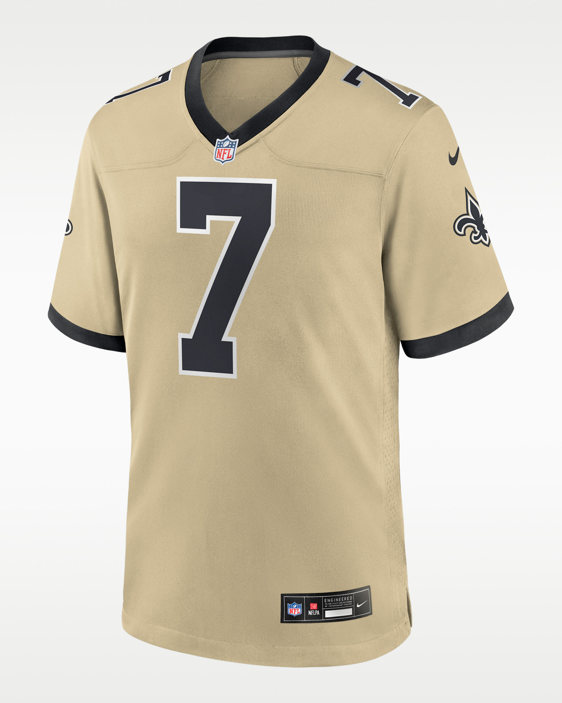 Jersey Nike de la NFL Game para hombre Taysom Hill New Orleans Saints - Oro