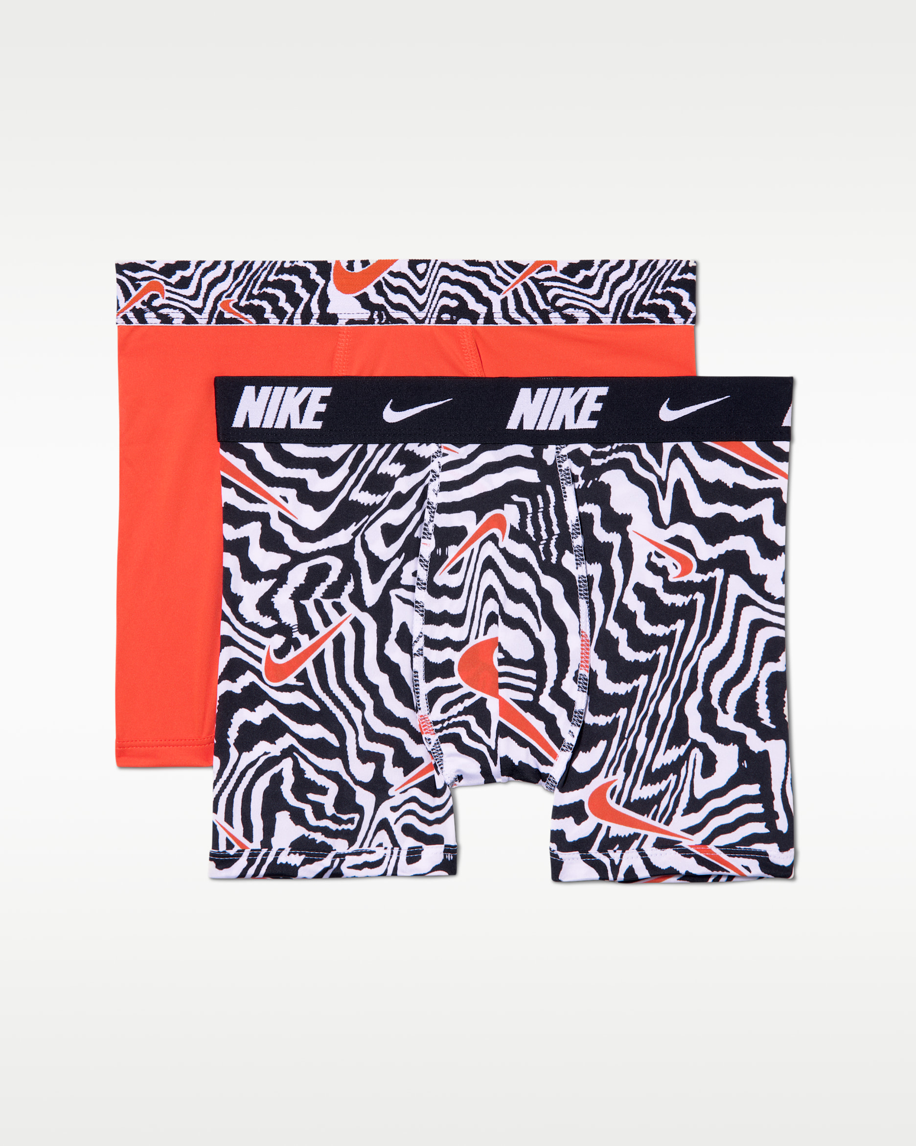 Nike Big Kids' Dri-FIT Printed Boxer Briefs (2-Pack) - Safety Orange