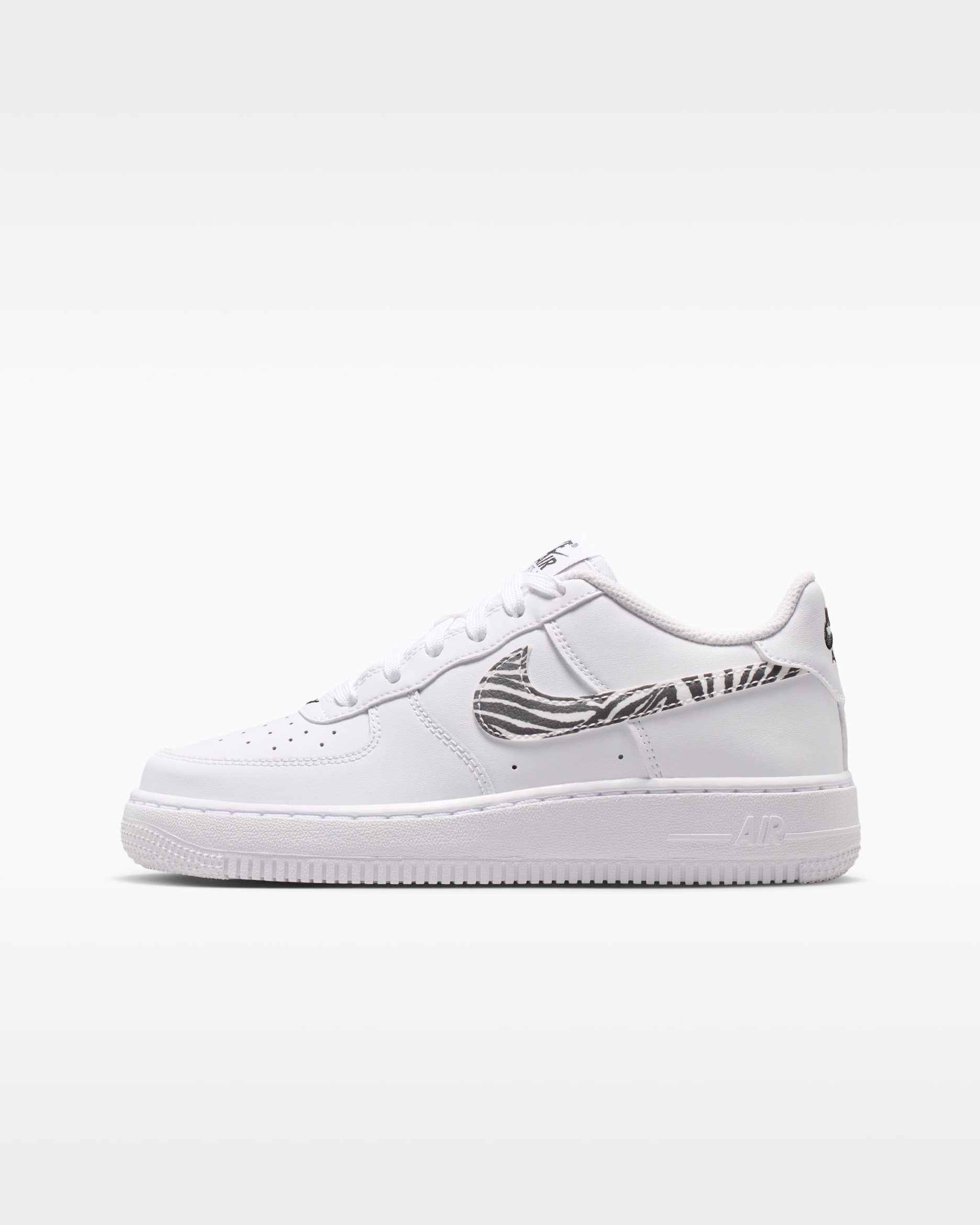 Nike Air Force 1 sko til store barn - Hvit/Svart