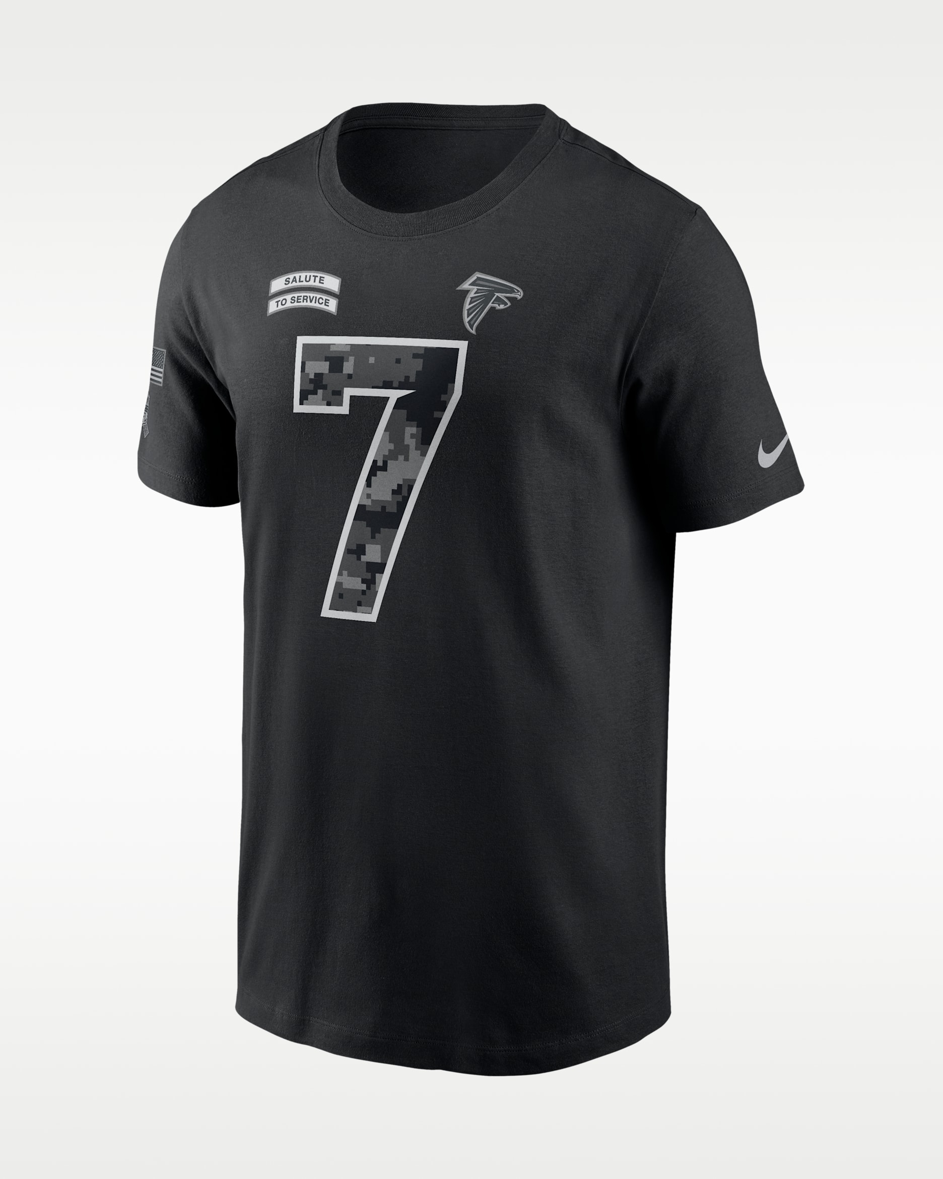 Playera Nike de la NFL para hombre Bijan Robinson Atlanta Falcons Salute to Service - Negro