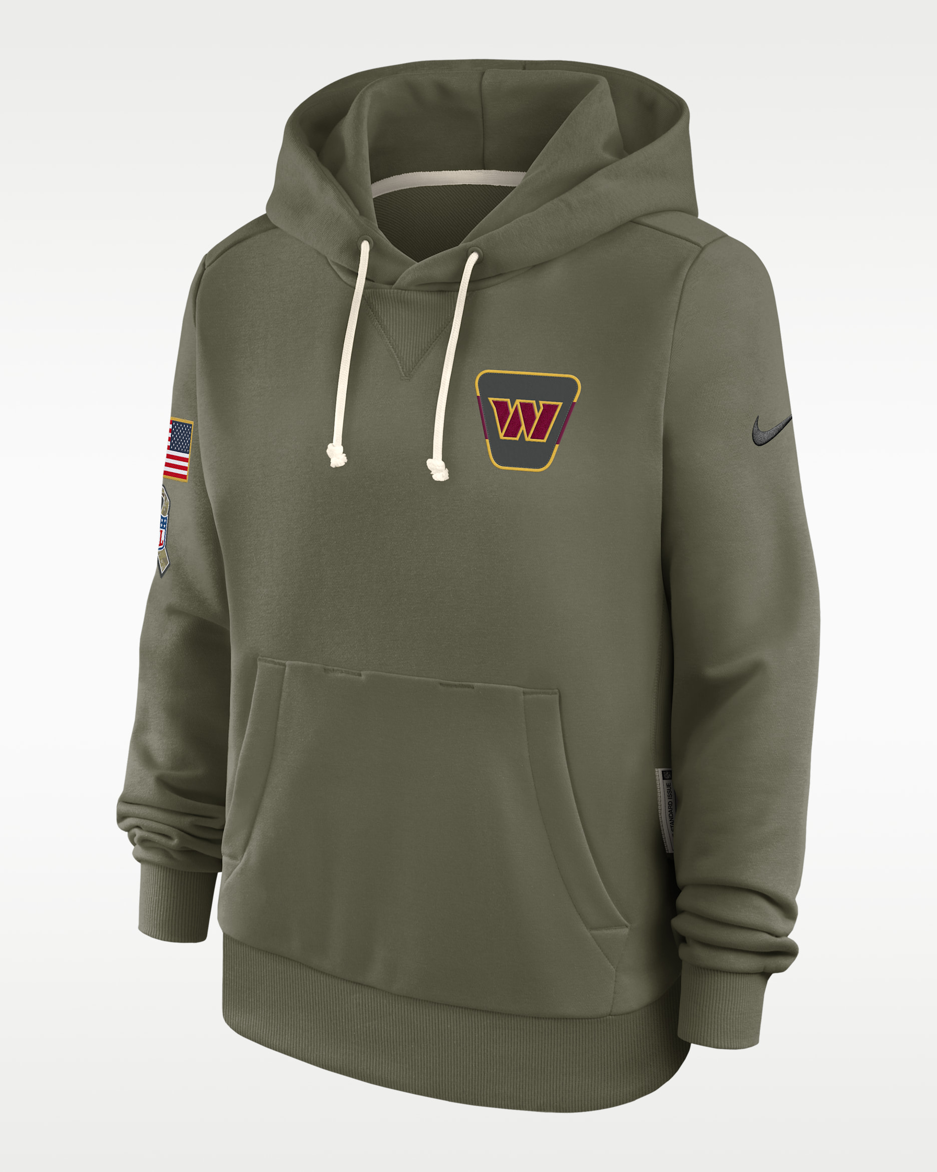 Washington Commanders Salute to Service Sideline Women's Nike Dri-FIT NFL Pullover Hoodie - Olive