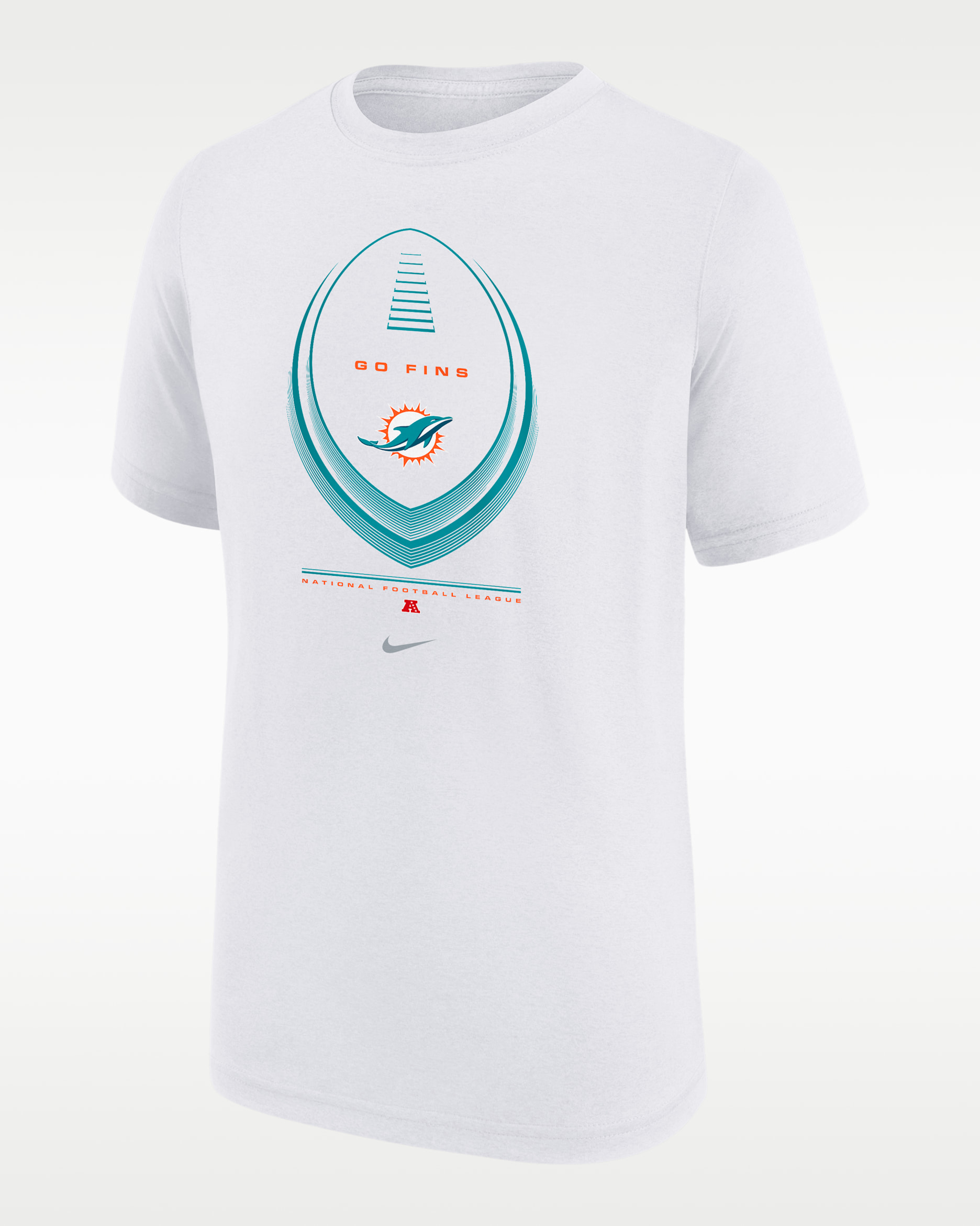 Playera Nike Dri-FIT de la NFL para niños talla grande Miami Dolphins Icon Legend Edition - Blanco