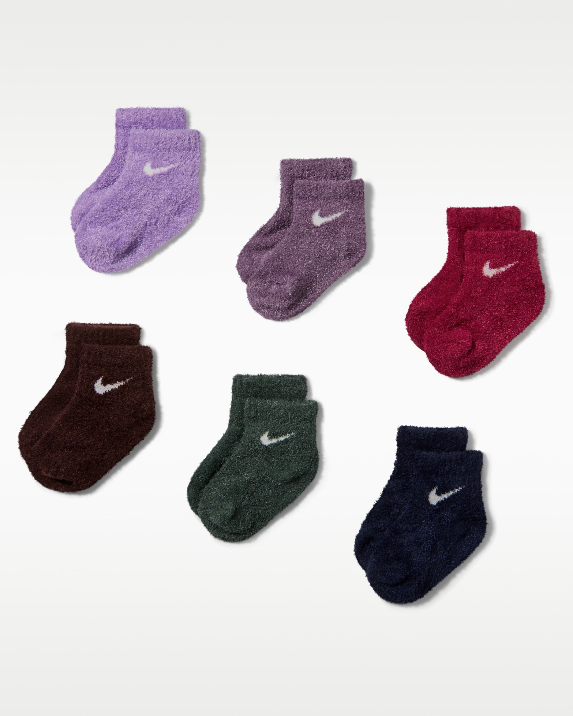 Nike Infant Feather Socks Gift Set (6 Pairs) - Violet Star
