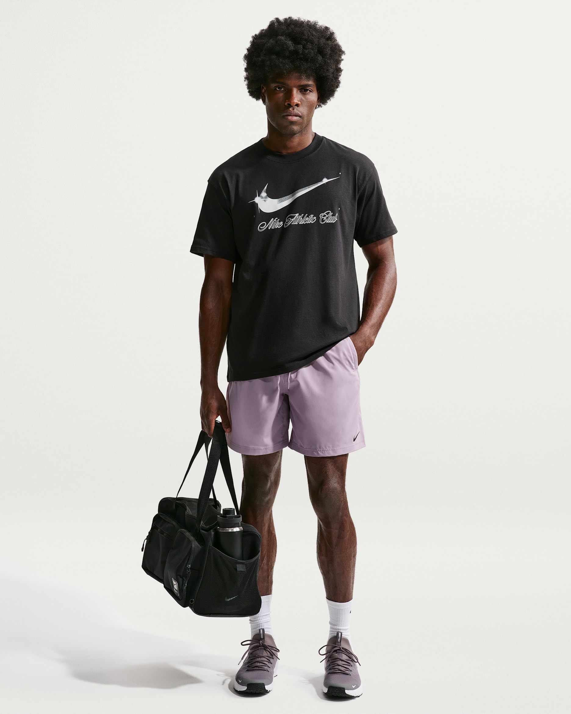 Nike Form Men's Dri-FIT 18cm (approx.) Unlined Versatile Shorts - Light Violet Ore/Black