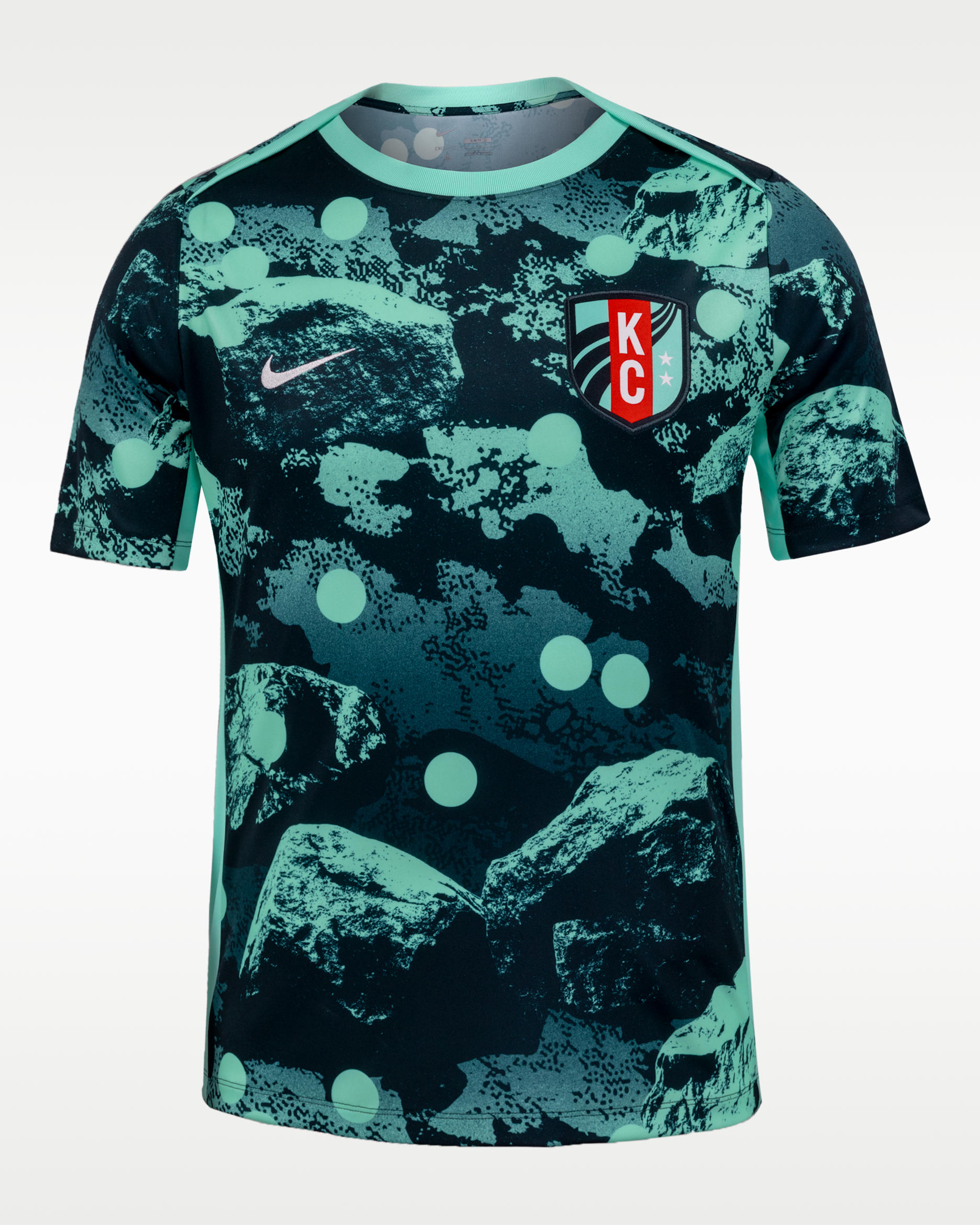 Kansas City Current Men's Nike NWSL Short-Sleeve Pre-Match Top - Hyper Turquoise
