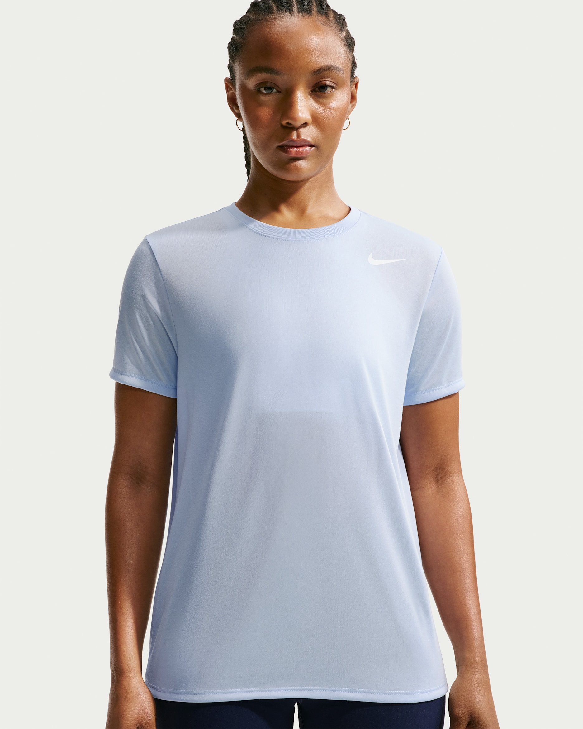 Playera para mujer Nike Dri-FIT - Azul hidrógeno/Blanco