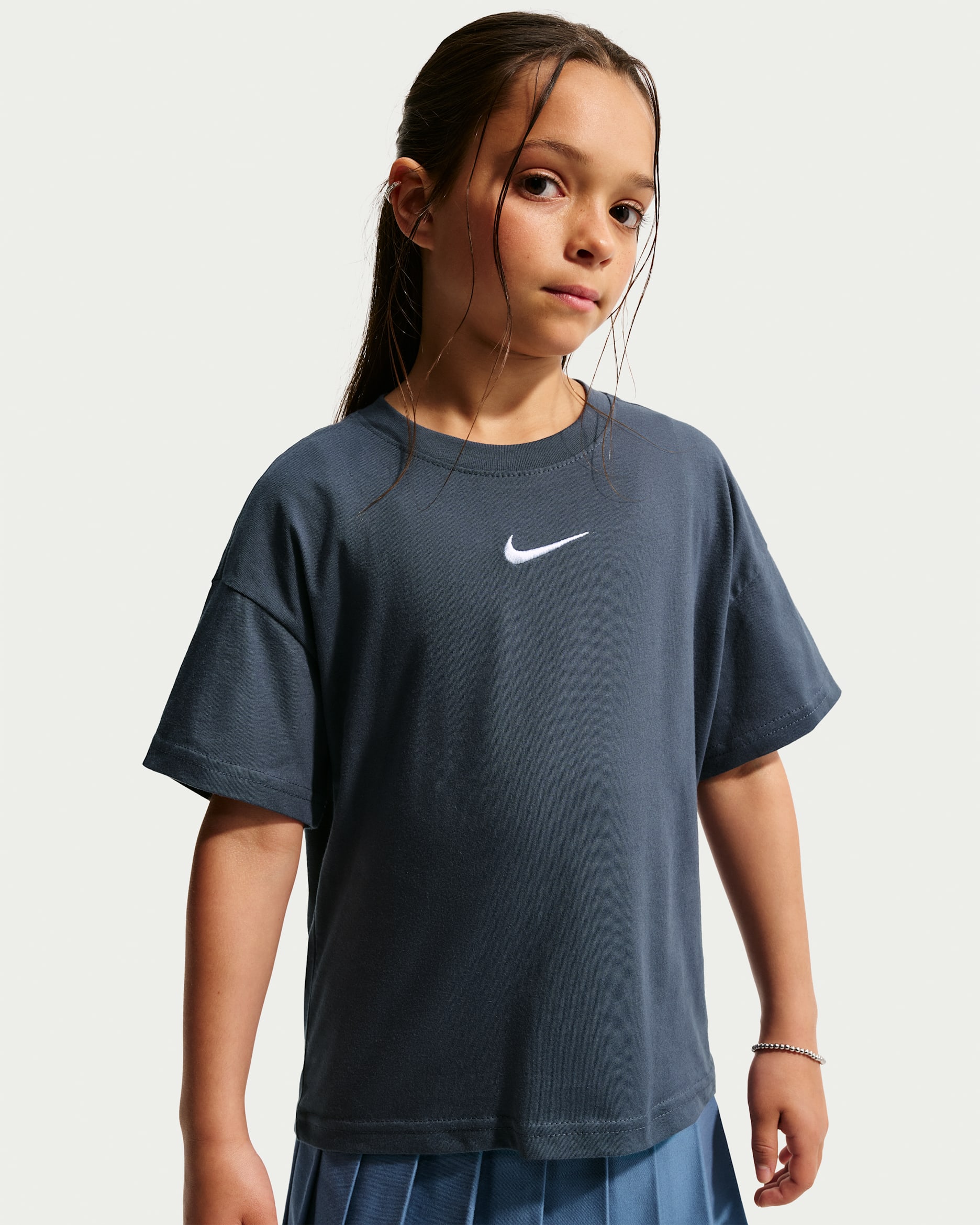 T-Shirt Nike Sportswear Essential για μεγάλα κορίτσια - Thunder Blue