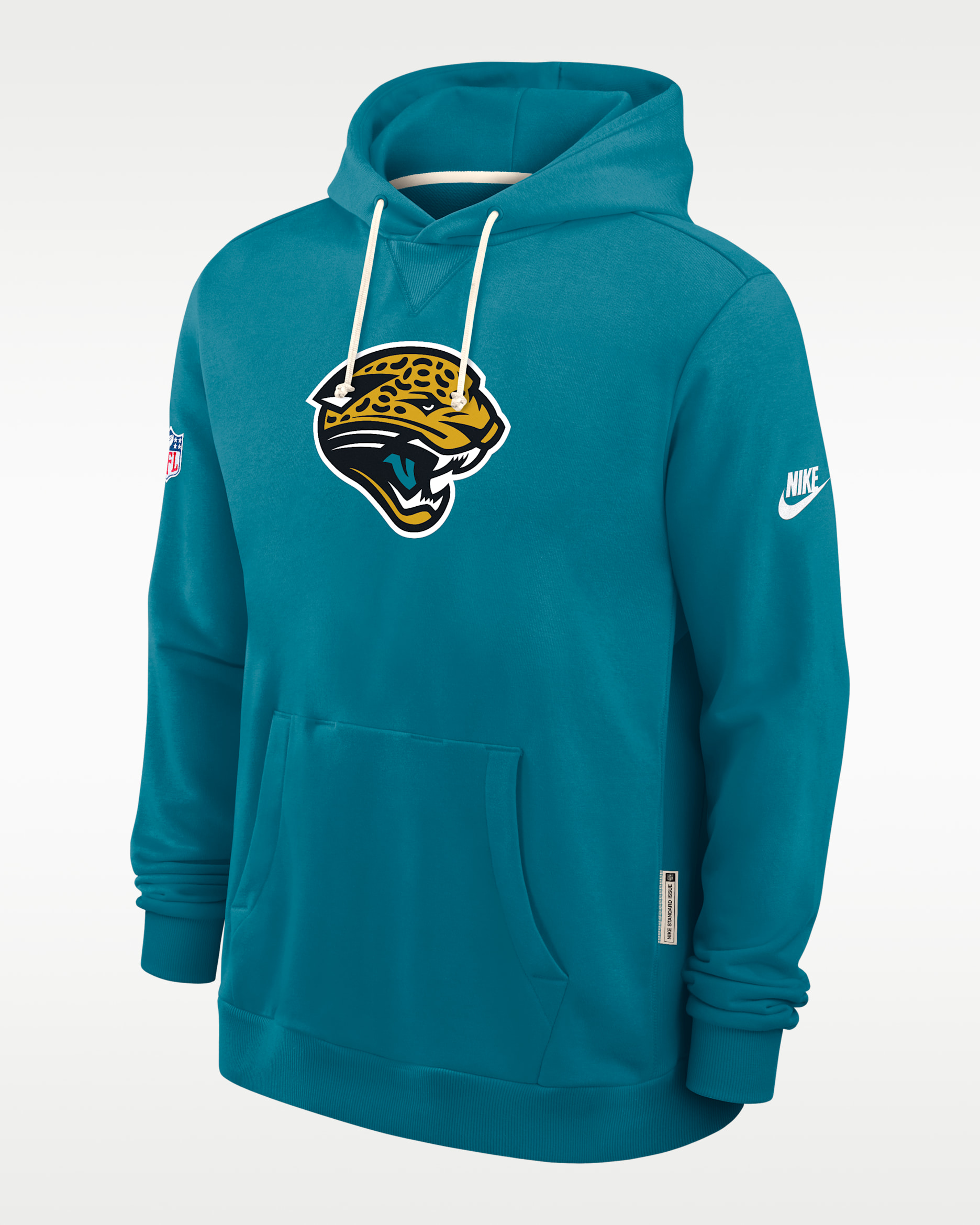Sudadera con gorro sin cierre Nike Dri-FIT de la NFL para hombre Jacksonville Jaguars Alt Offensive Set Play Sideline - Azul verdoso