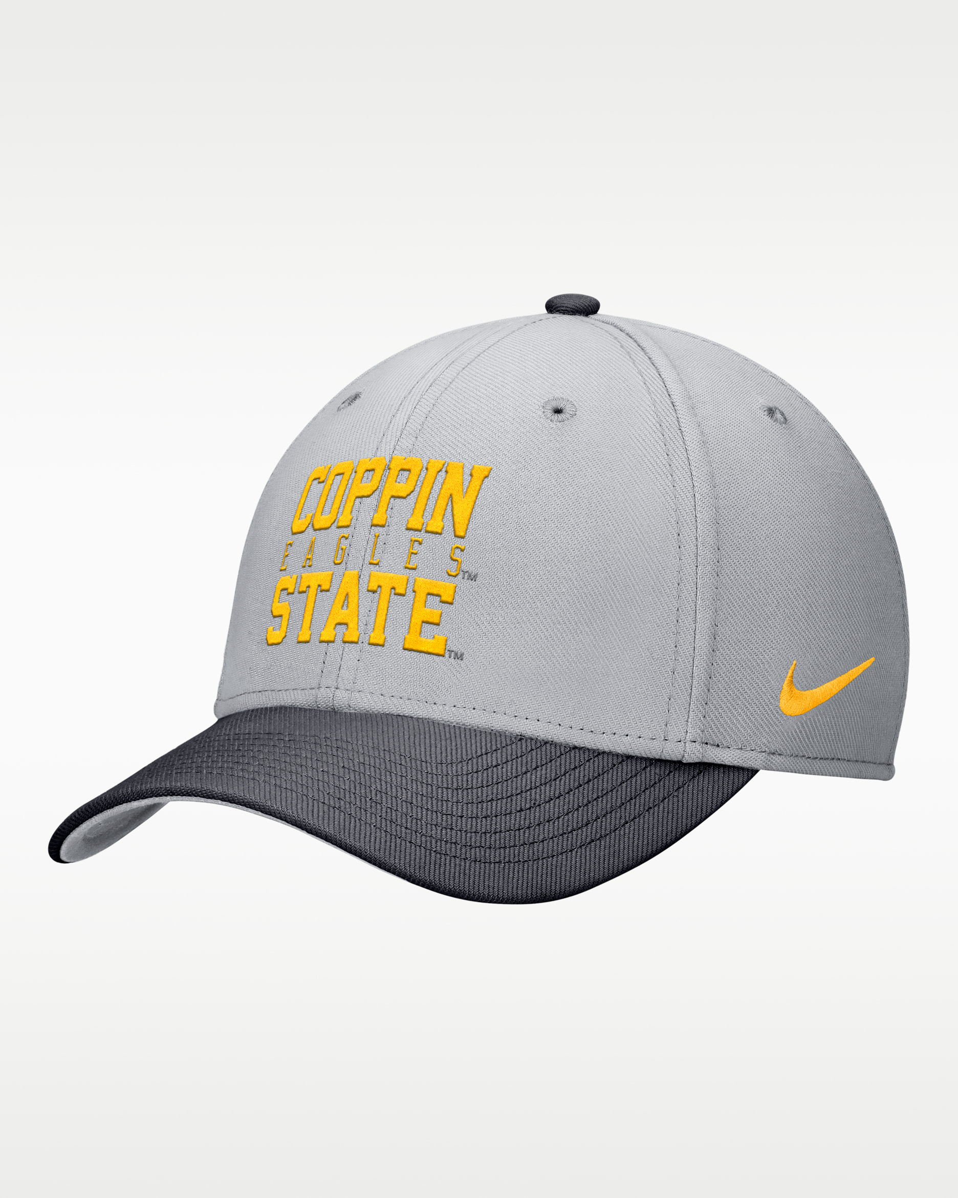 Coppin State University SwooshFlex Nike Dri-FIT College Cap - Wolf Grey