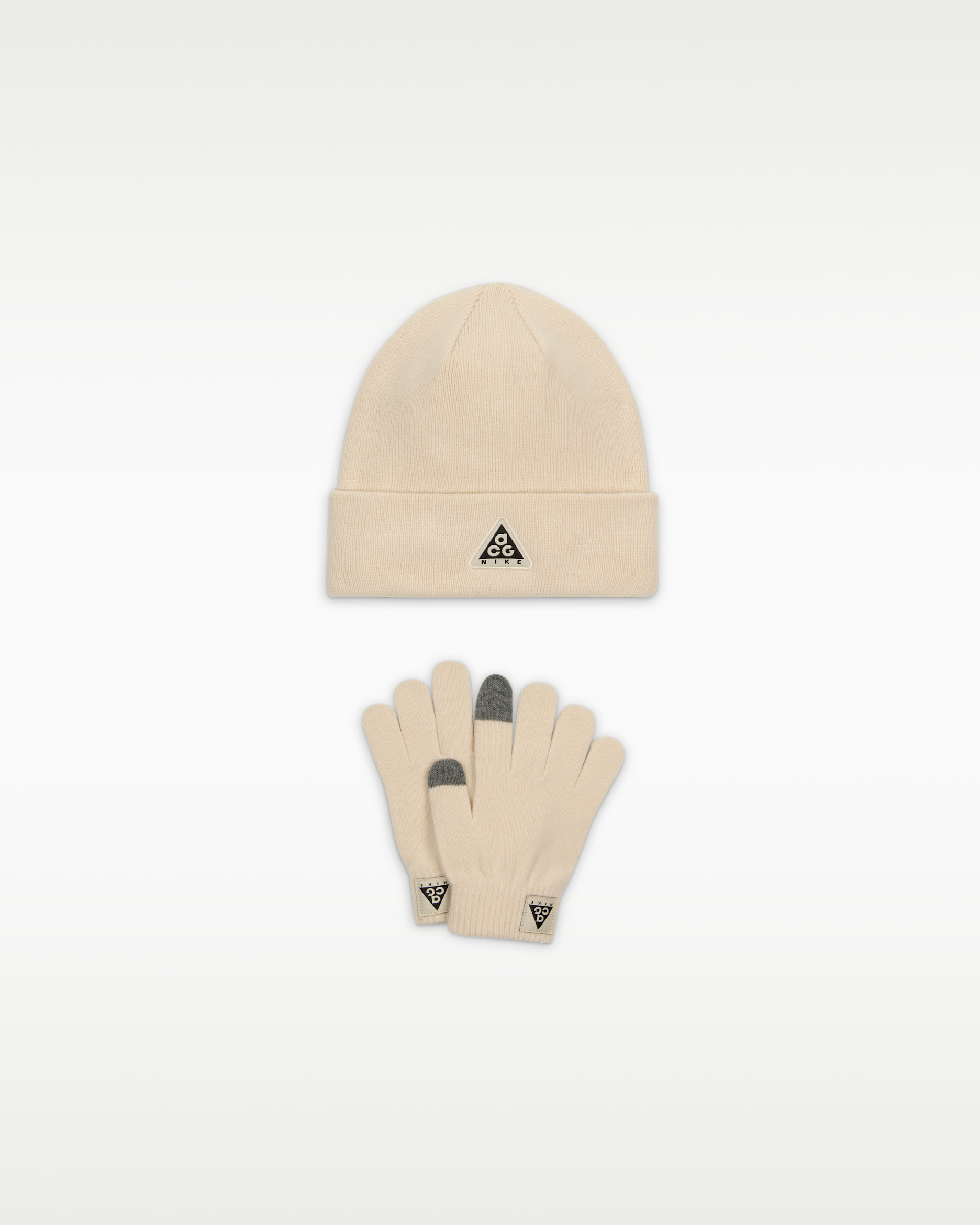 ACG Big Kids' Core Peak 2-Piece Beanie Set - Light Orewood Brown