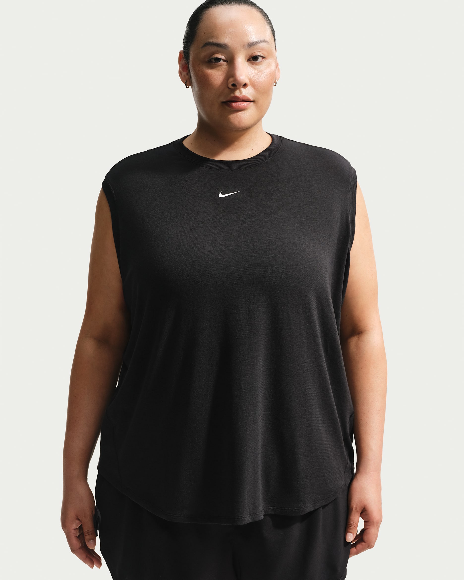 Nike One Relaxed Women's Dri-FIT Tank Top - Black/White