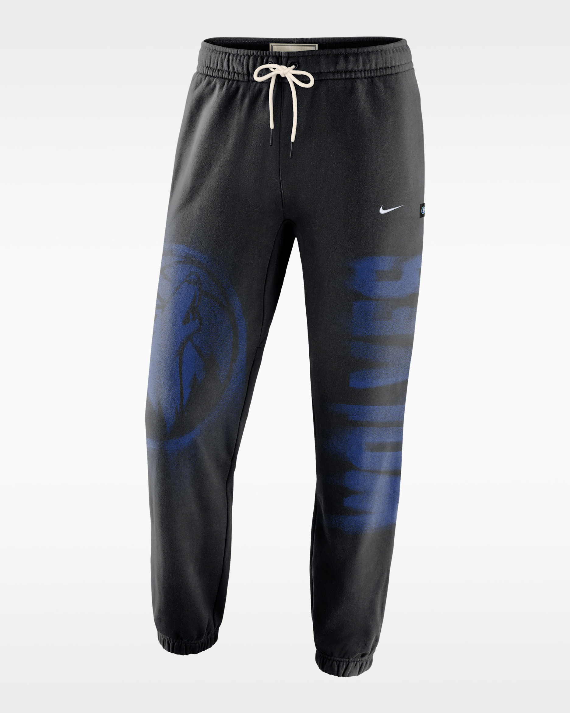 Pants de básquetbol de tejido Fleece Therma-FIT para hombre Minnesota Timberwolves Standard Issue - Negro/Blanco
