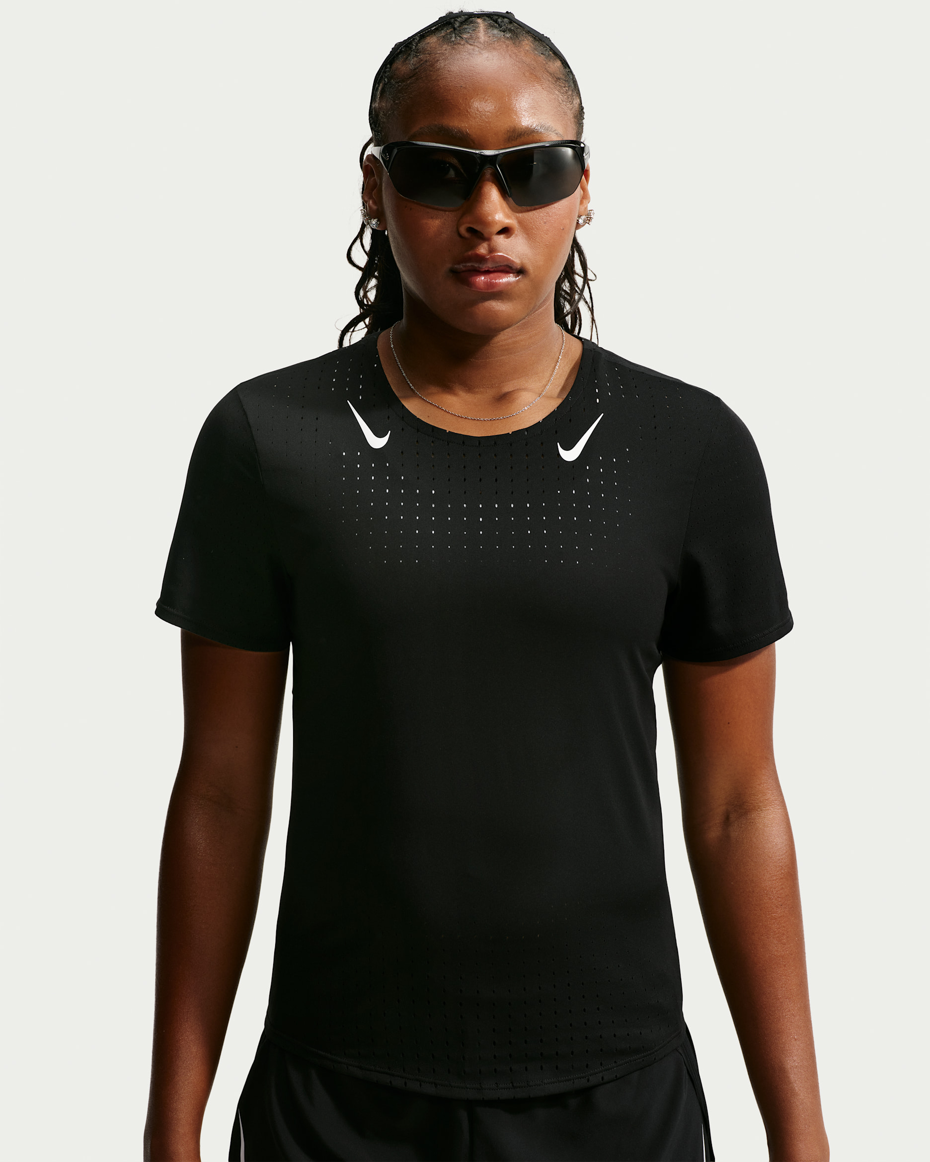 Nike AeroSwift Women's Dri-FIT ADV Running Top - Black/White