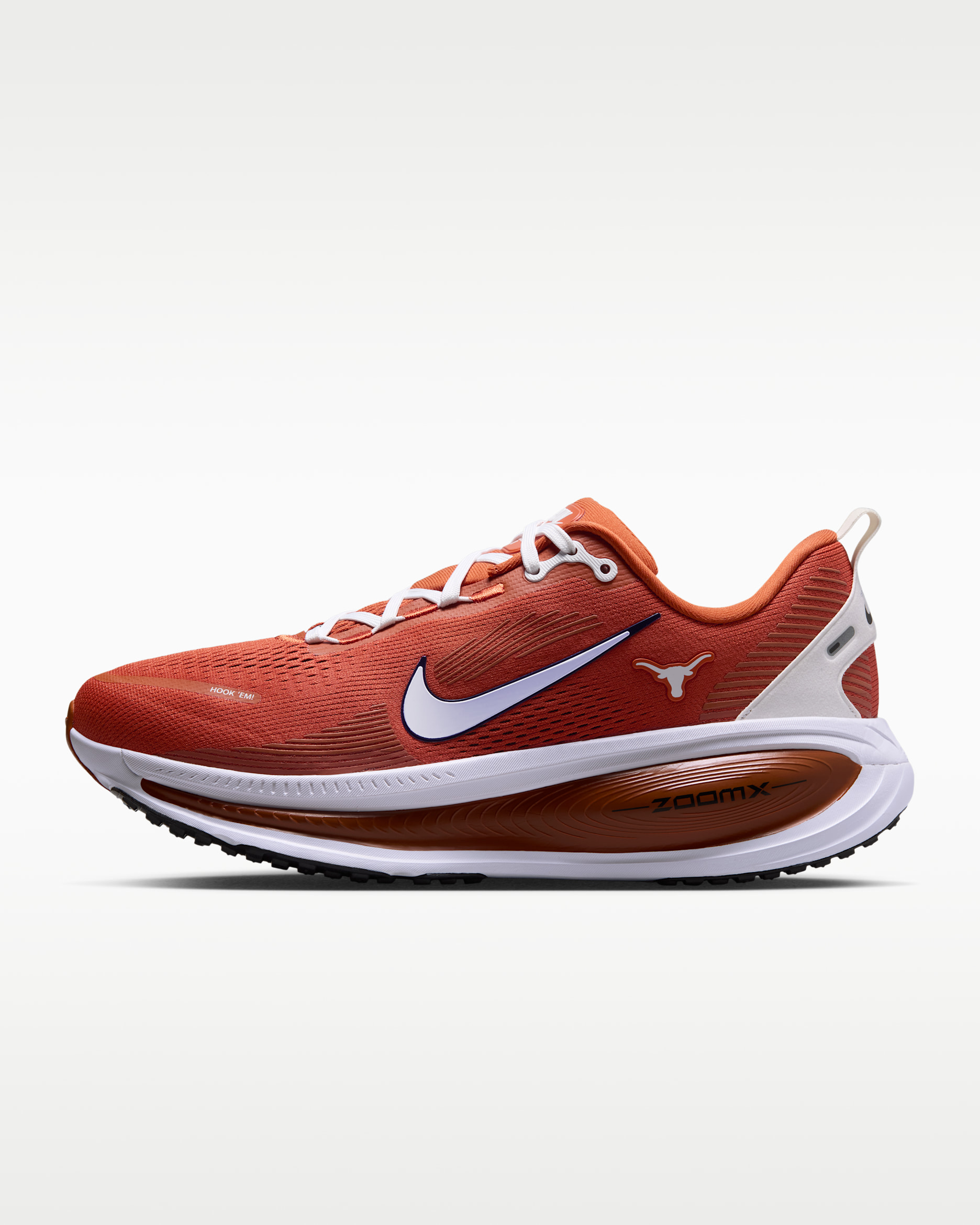 Nike College Vomero 18 (Texas) Men's Road Running Shoes - Desert Orange/Black/White