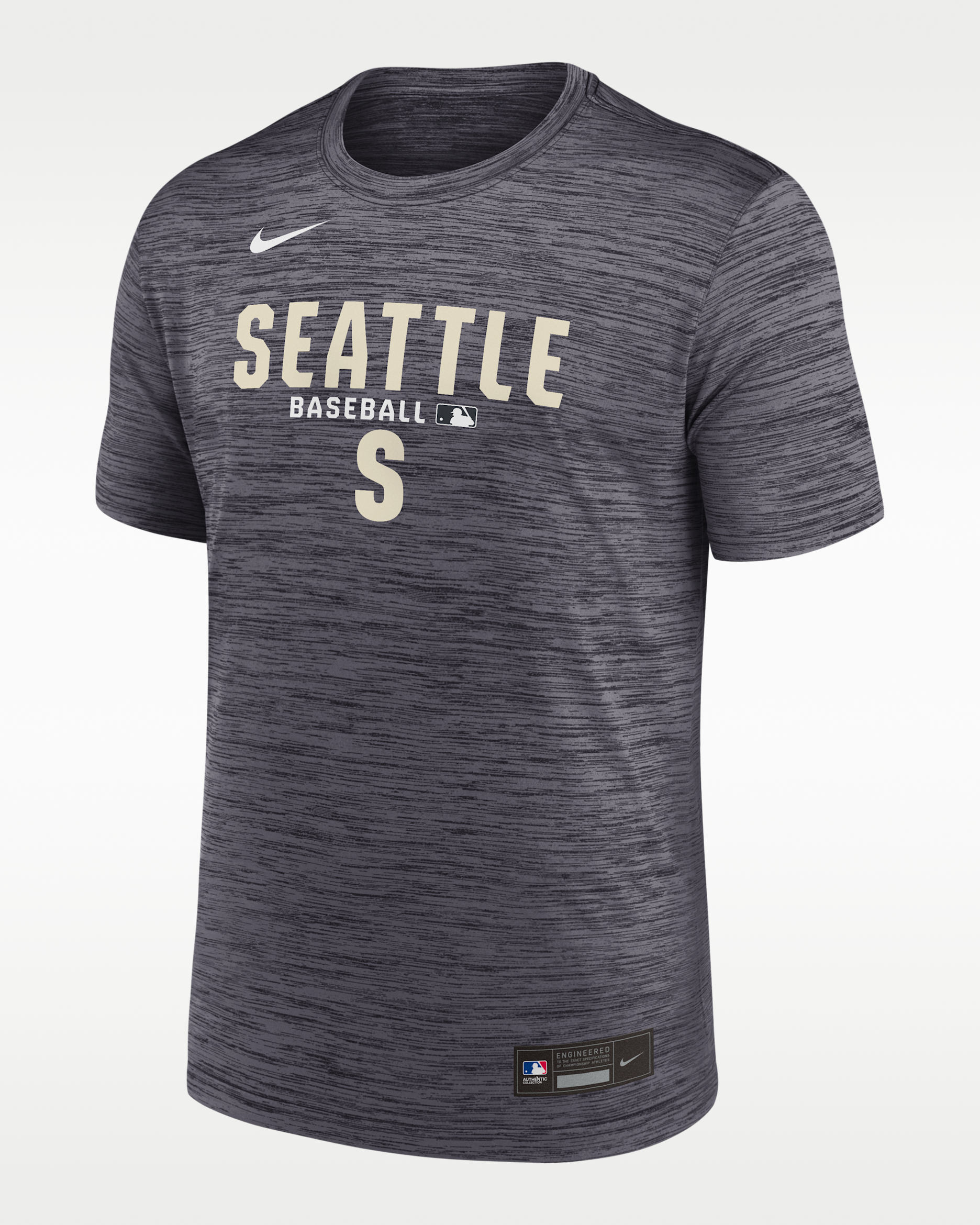 Seattle Mariners Authentic Collection Men's Nike Dri-FIT MLB T-Shirt - Black