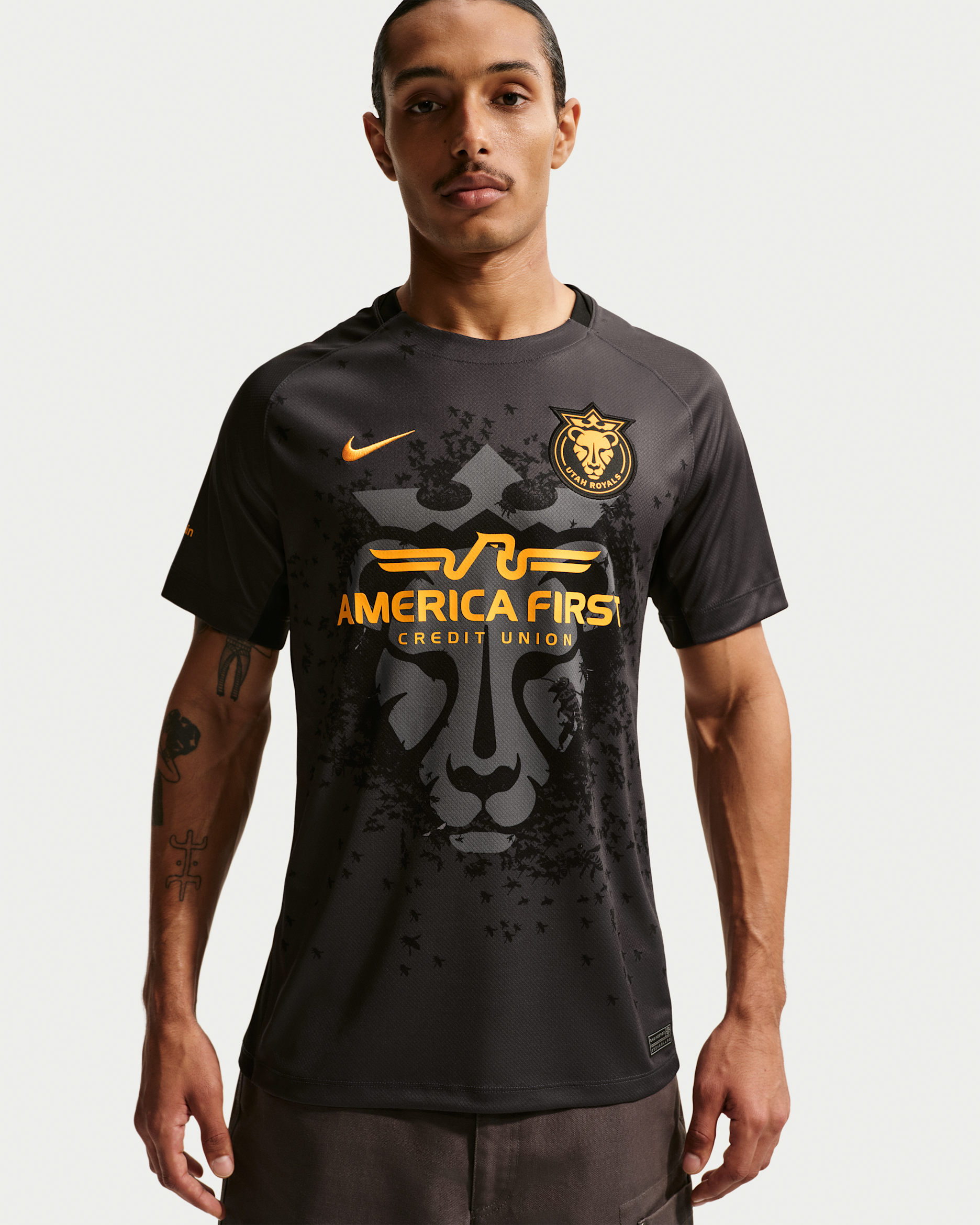 Utah Royals Stadium Away Men's Nike Dri-FIT NWSL Replica Jersey - Anthracite