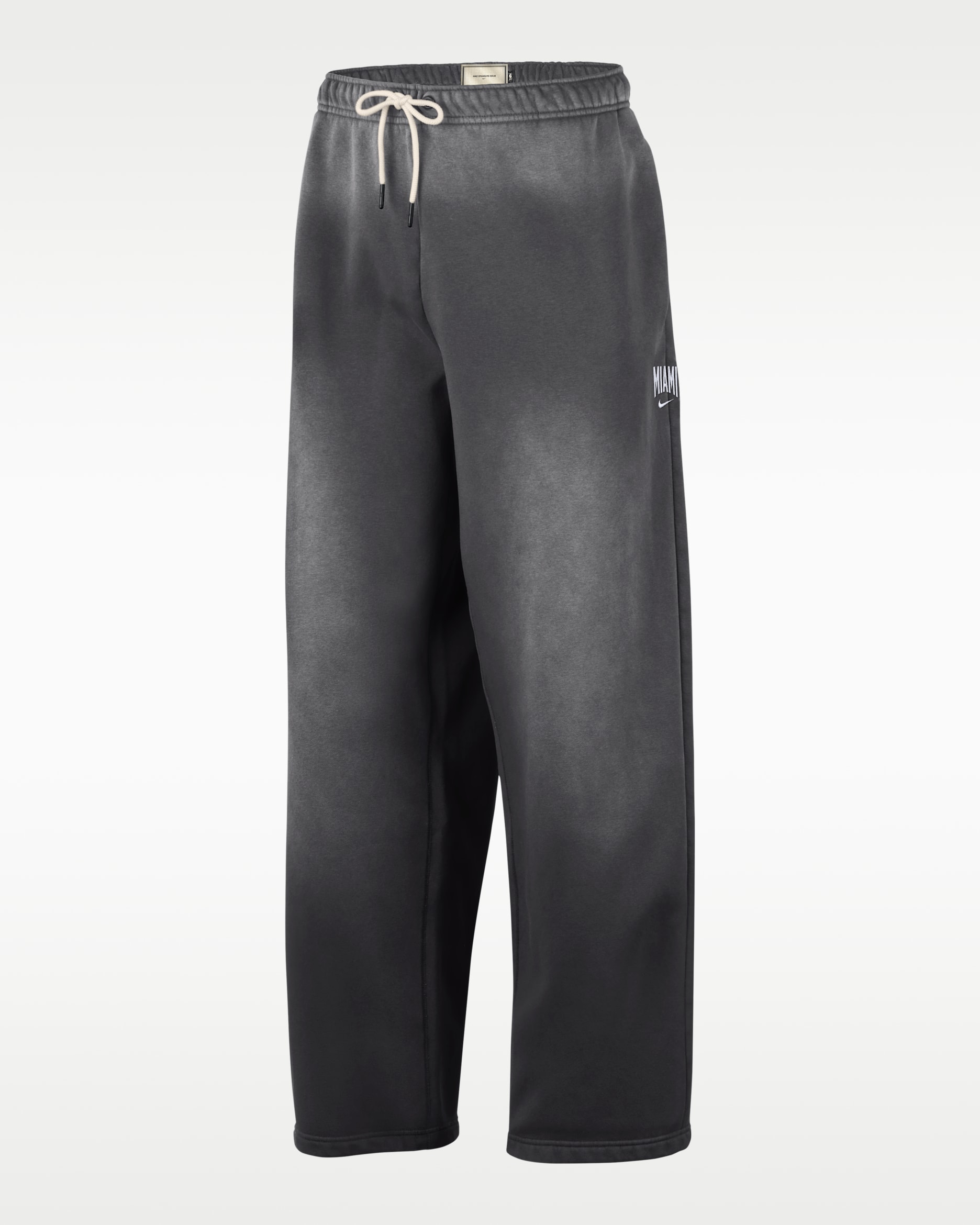 Miami Heat Standard Issue Men's Therma-FIT Fleece Basketball Pants - Dark Charcoal/White