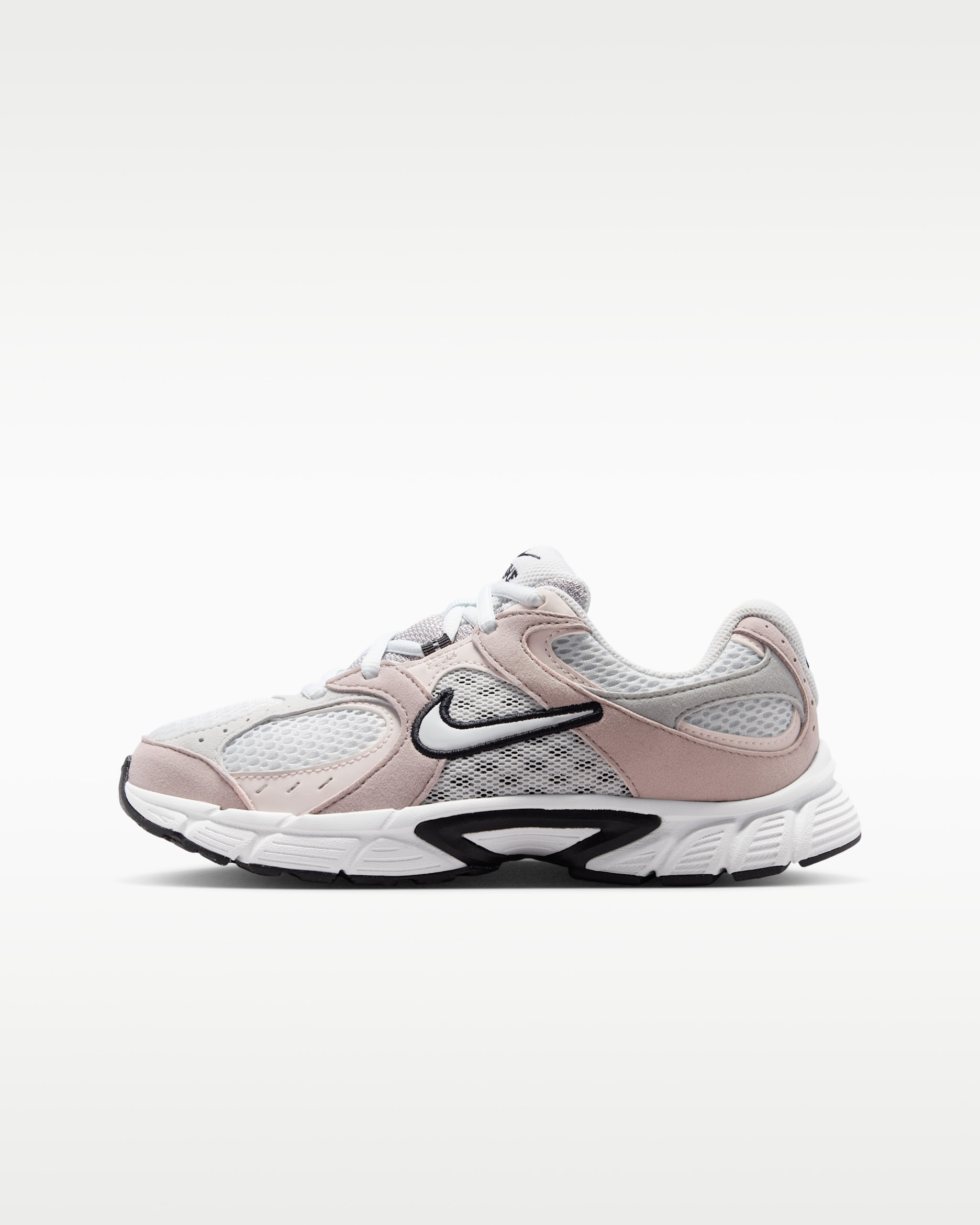 Tenis para niños grandes Nike V5 Runner Suede - Blanco cáscara de huevo/Gris universitario/Gris niebla/Blanco cáscara de huevo