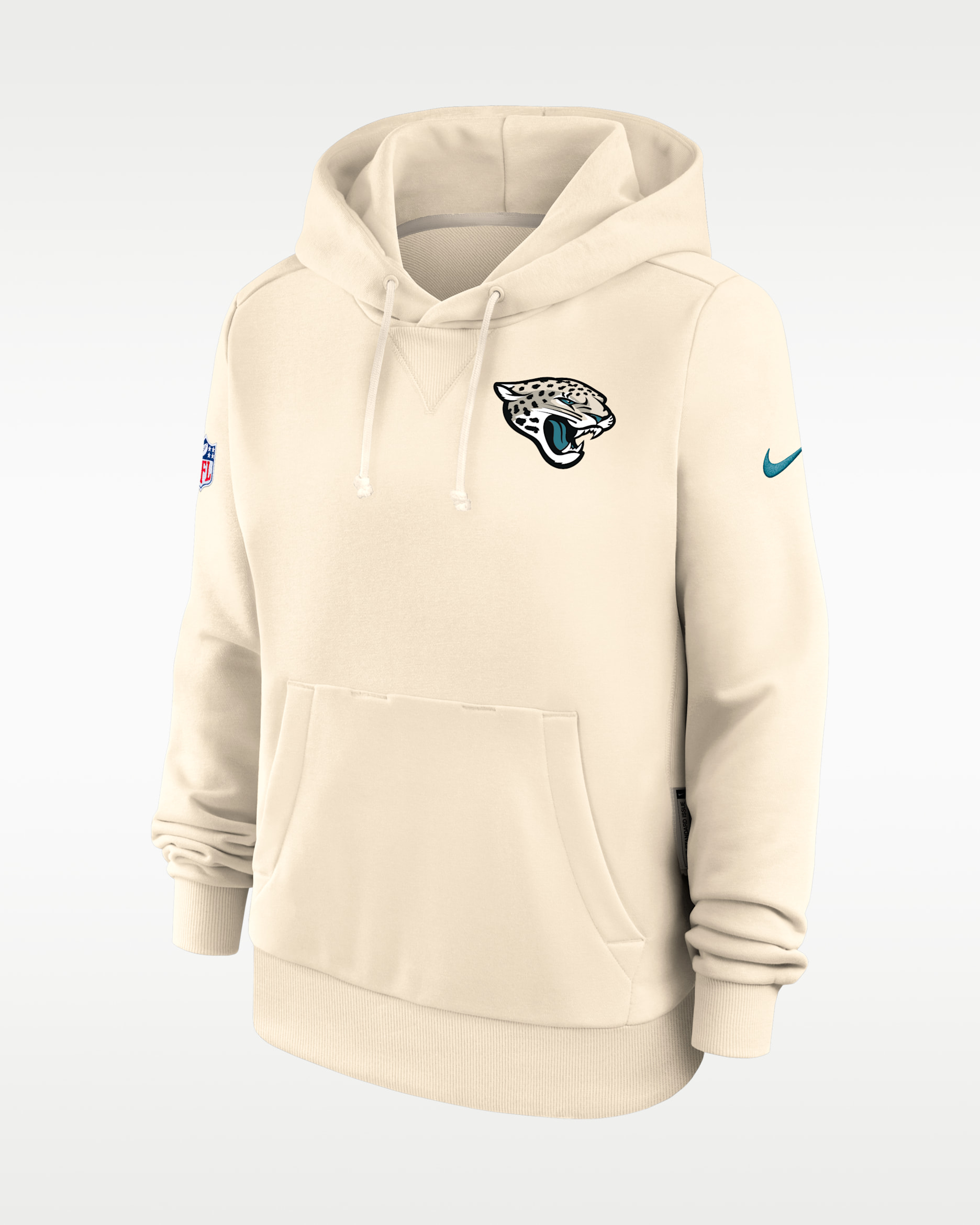 Jacksonville Jaguars Rivalries Collection Sideline Women's Nike Dri-FIT NFL Pullover Hoodie - Natural