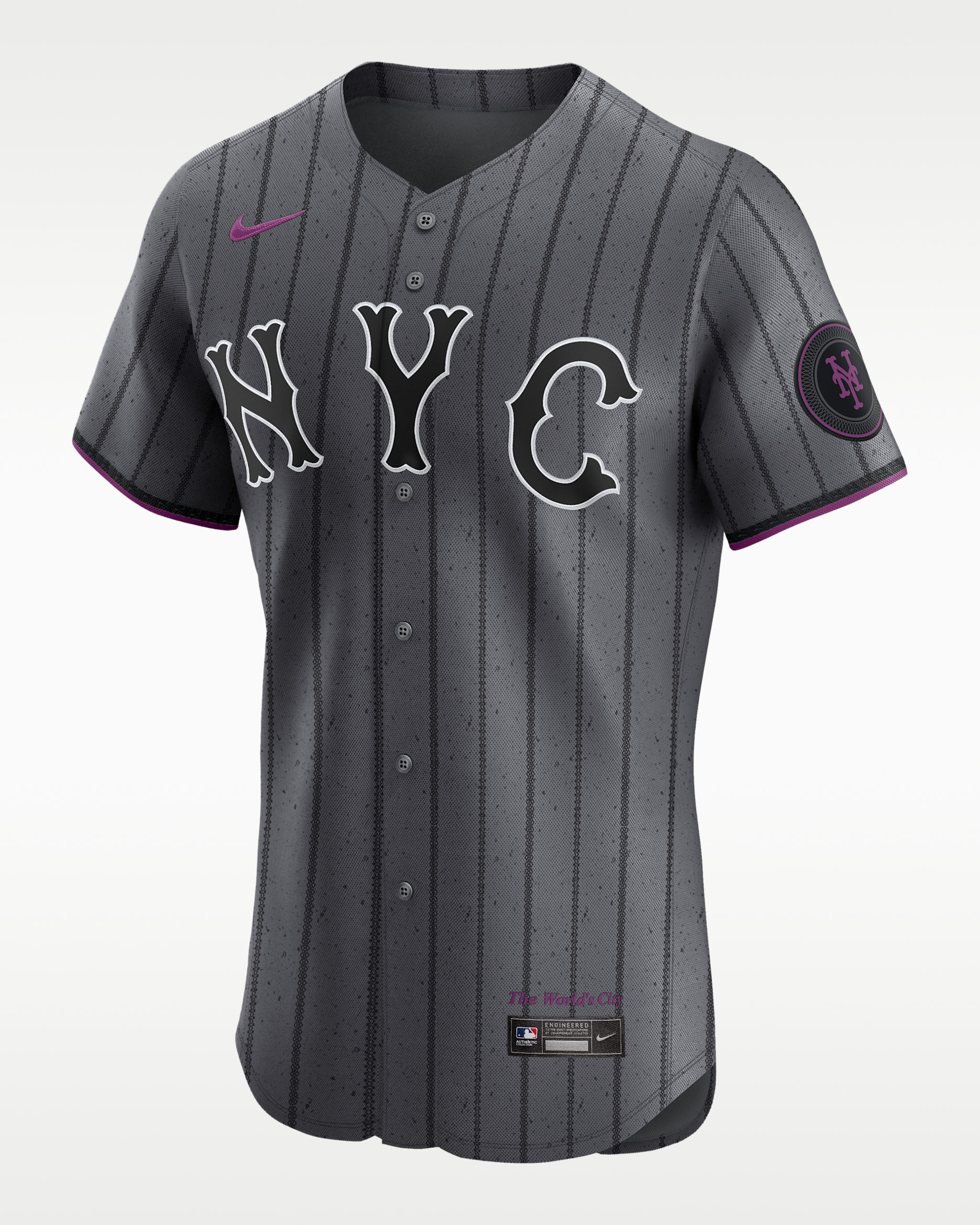 Francisco Lindor New York Mets City Connect Men's Nike Dri-FIT MLB Elite Jersey - Grey