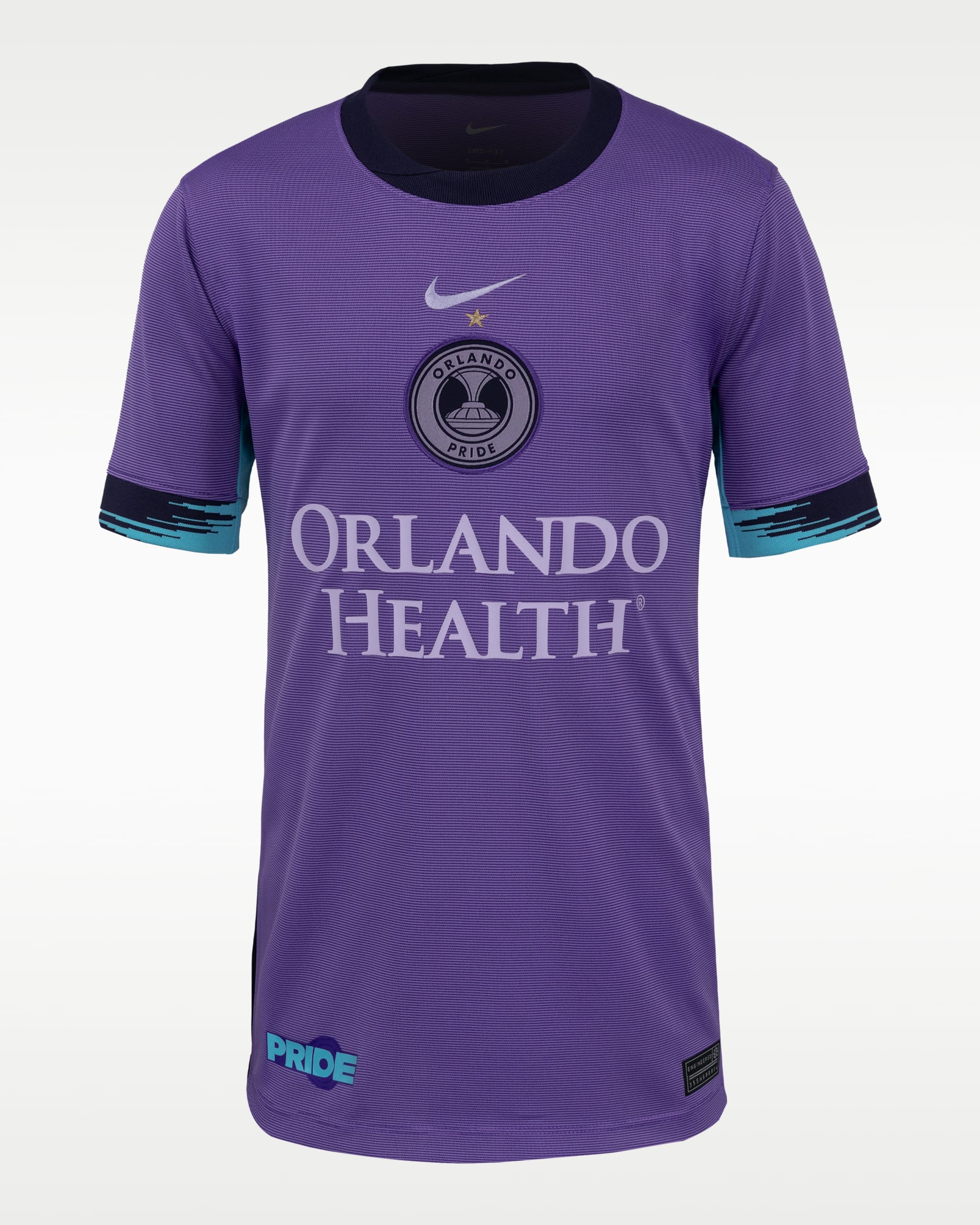 Jersey Nike Dri-FIT de la NWSL tipo réplica para niños talla grande Marta Vieira da Silva Orlando Pride visitante Stadium - Uva acción/Morado campo