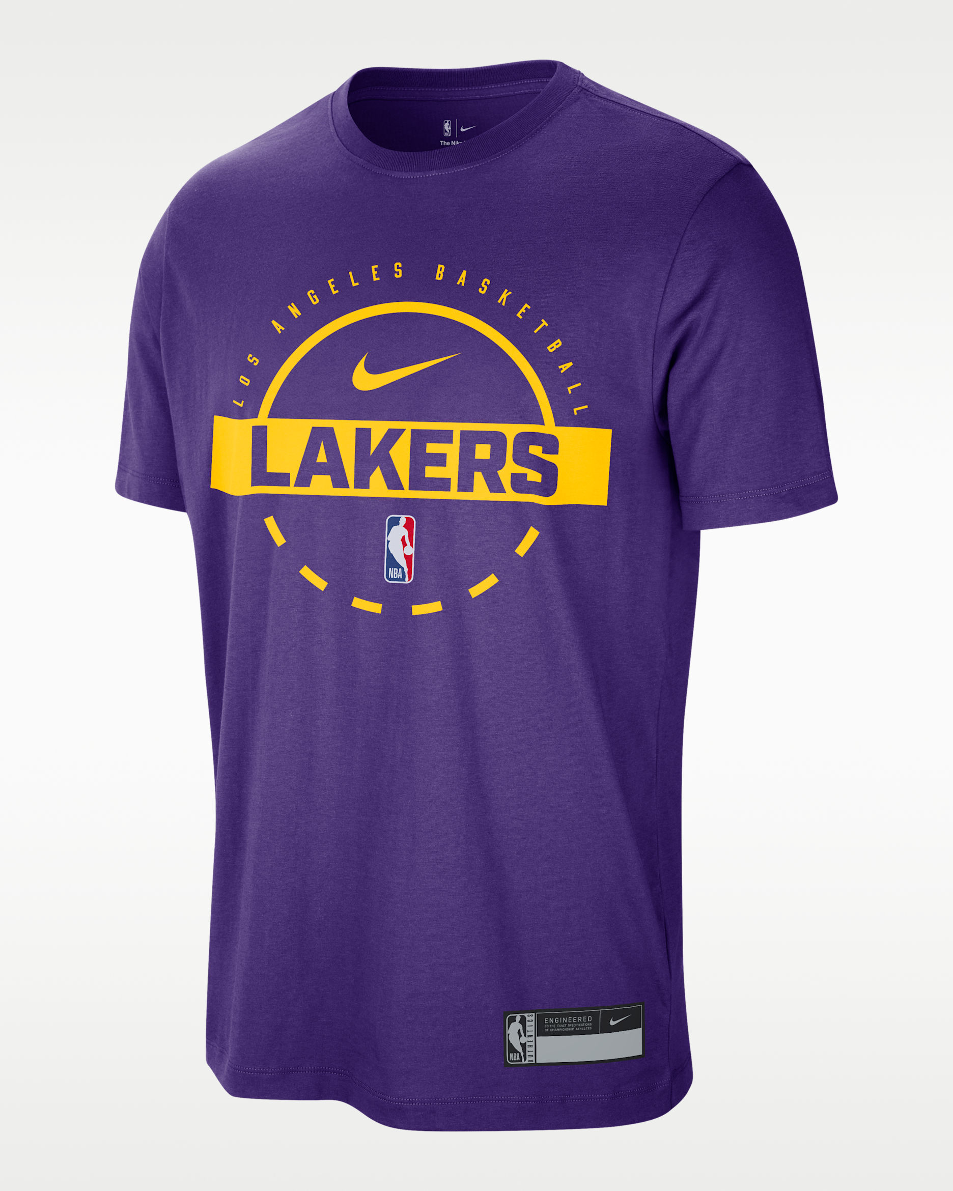 Playera de entrenamiento Nike Dri-FIT de la NBA para hombre Los Angeles Lakers Authentics - Morado campo