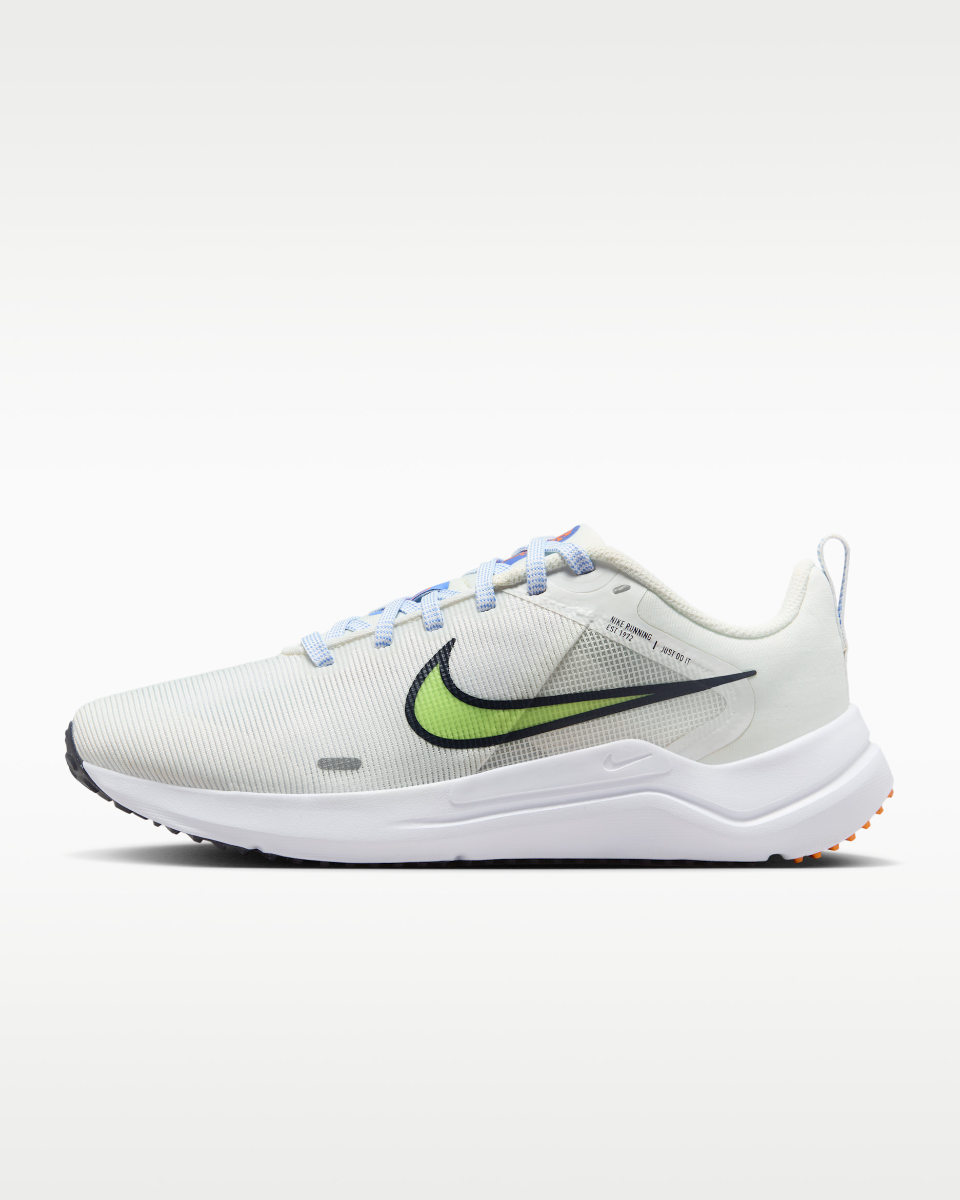 Nike Downshifter 12 Women's Road Running Shoes - Summit White/White/Obsidian/Lime Blast
