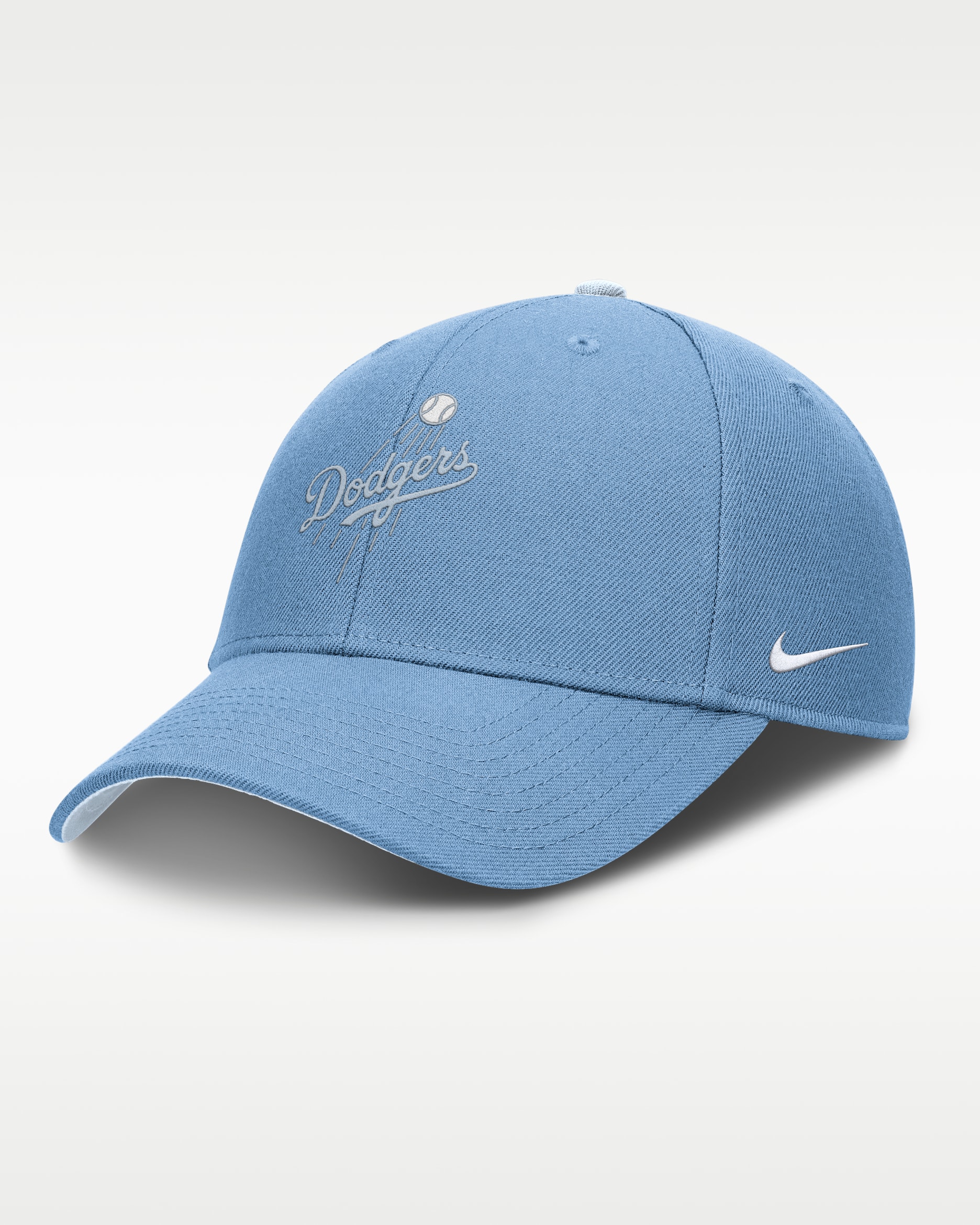Los Angeles Dodgers Rise Men's Nike Dri-FIT MLB Adjustable Hat - Light Blue