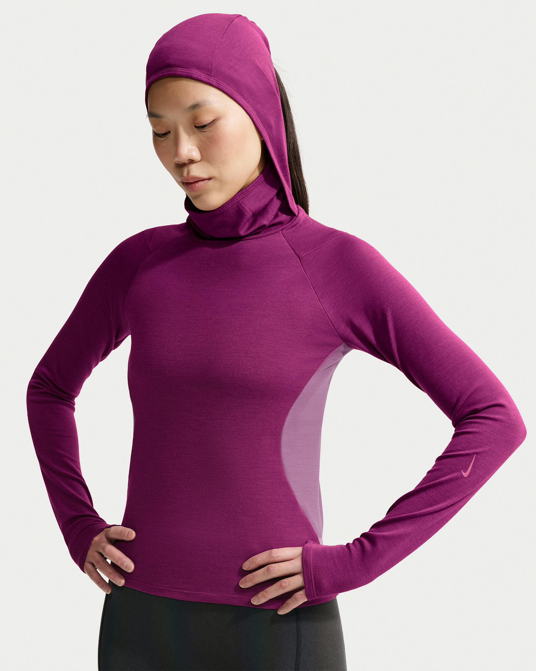 NikeLab | Running Women's Wool-Blend Mid Layer - True Berry/Violet Dust/True Berry