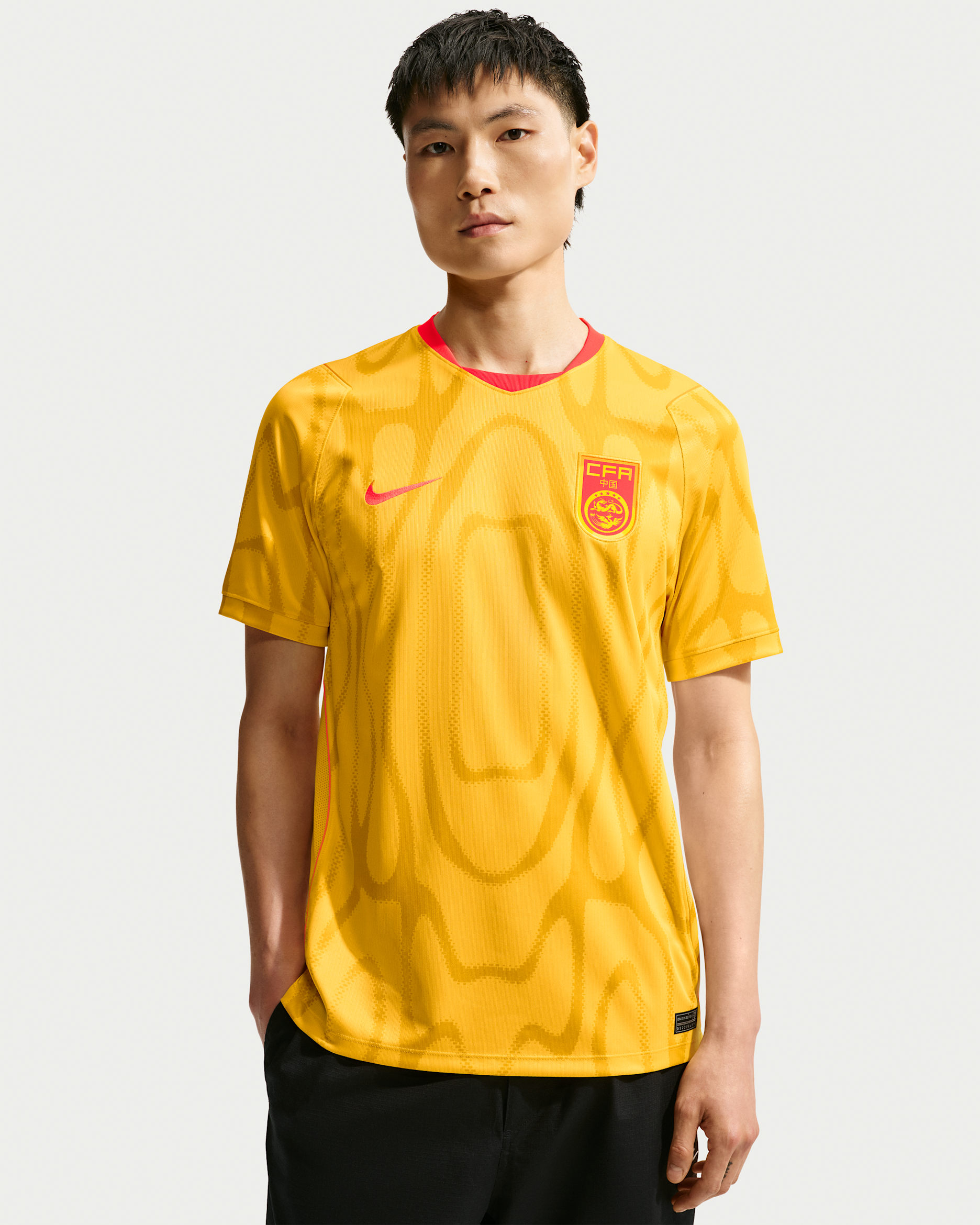 China 2026 Stadium Away Men's Nike Dri-FIT Football Replica Shirt - Varsity Maize/Bright Crimson/Bright Crimson