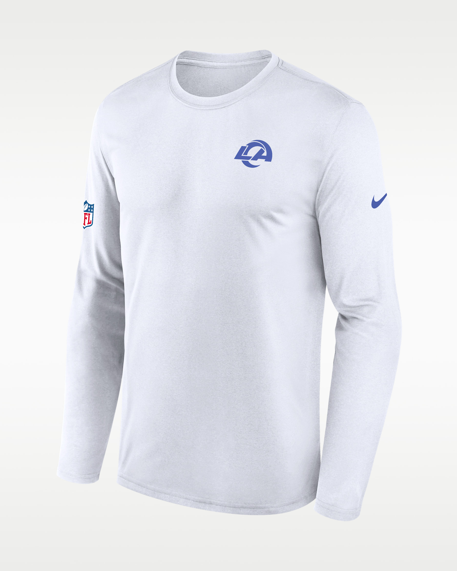 Los Angeles Rams Alt Legend Small Logo Men's Nike Dri-FIT NFL Long-Sleeve T-Shirt - White