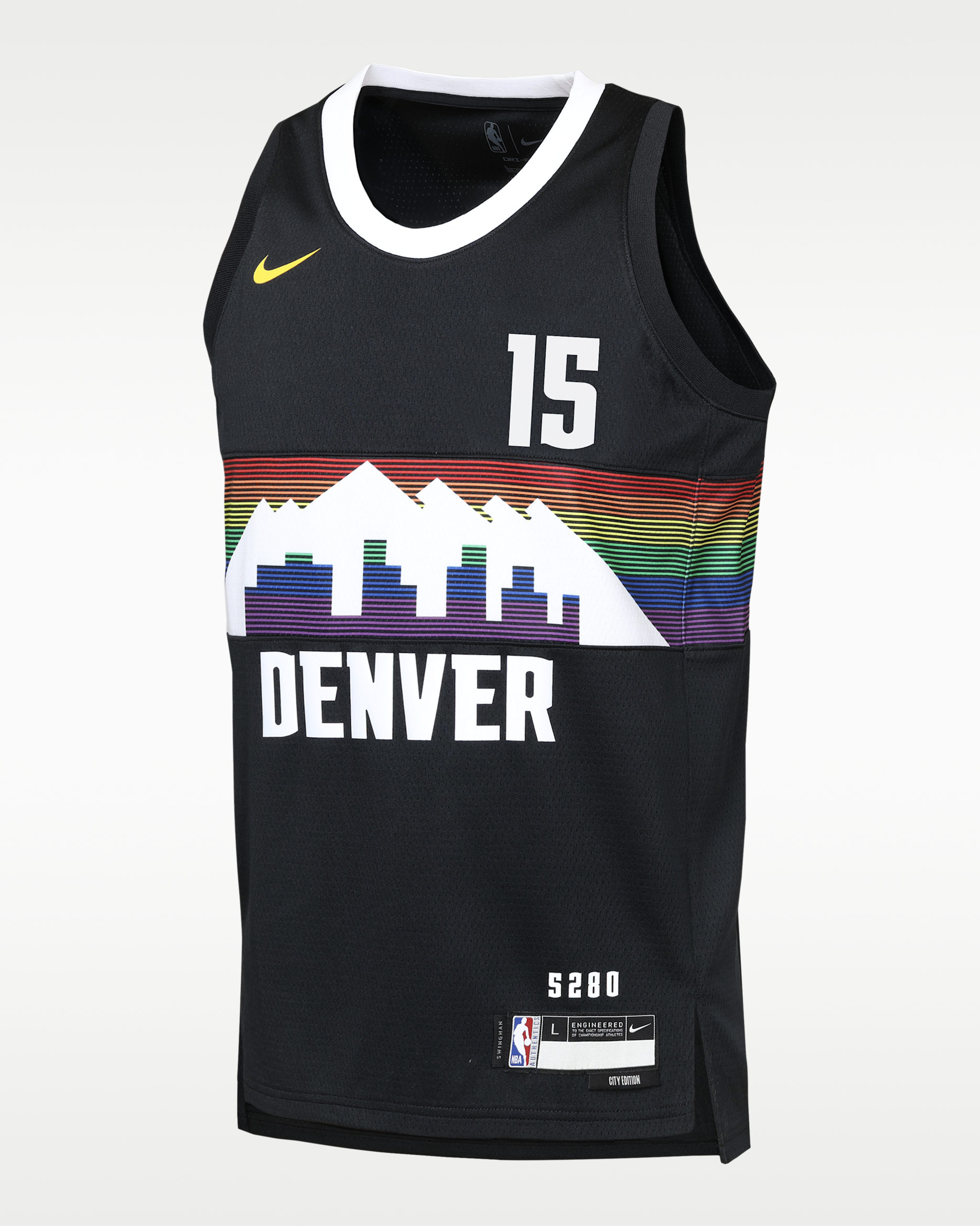 Jersey Nike de la NBA Swingman para niños talla grande Nikola Jokić Denver Nuggets City Edition - Negro