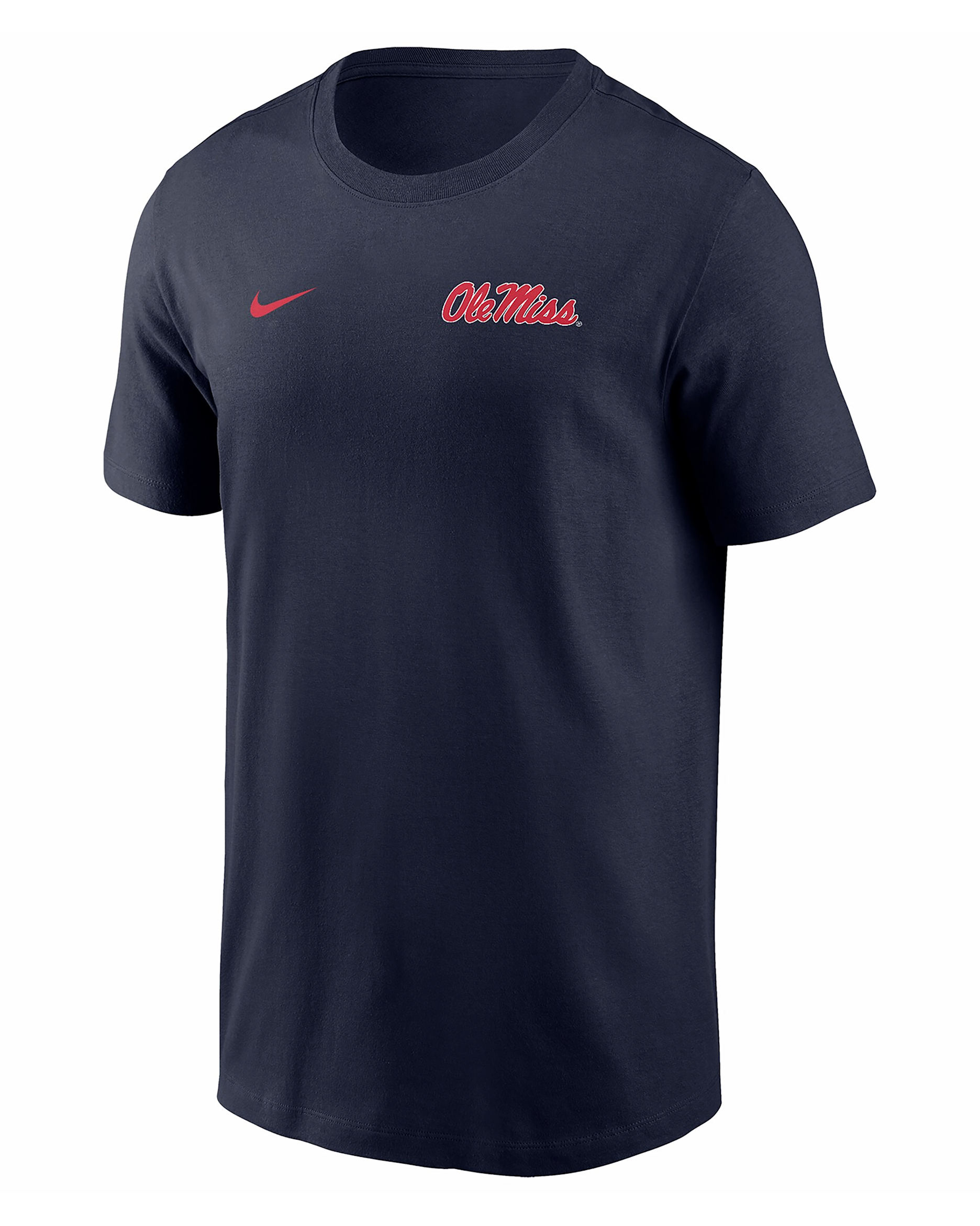 Playera de manga corta para hombre Ole Miss Rebels Nike NCAA - Azul marino universitario