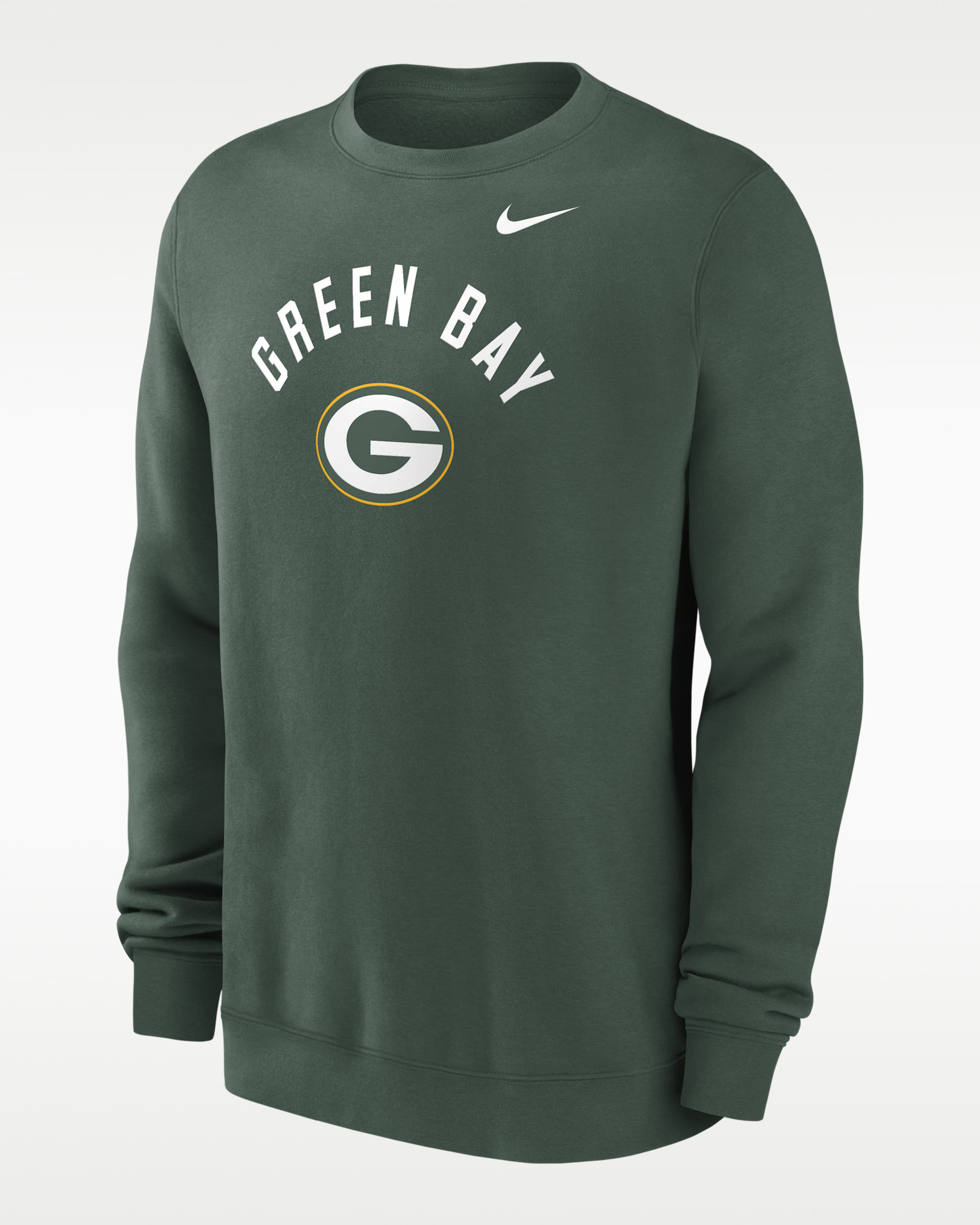 Green Bay Packers Club Men's Nike NFL Pullover Crew - Green