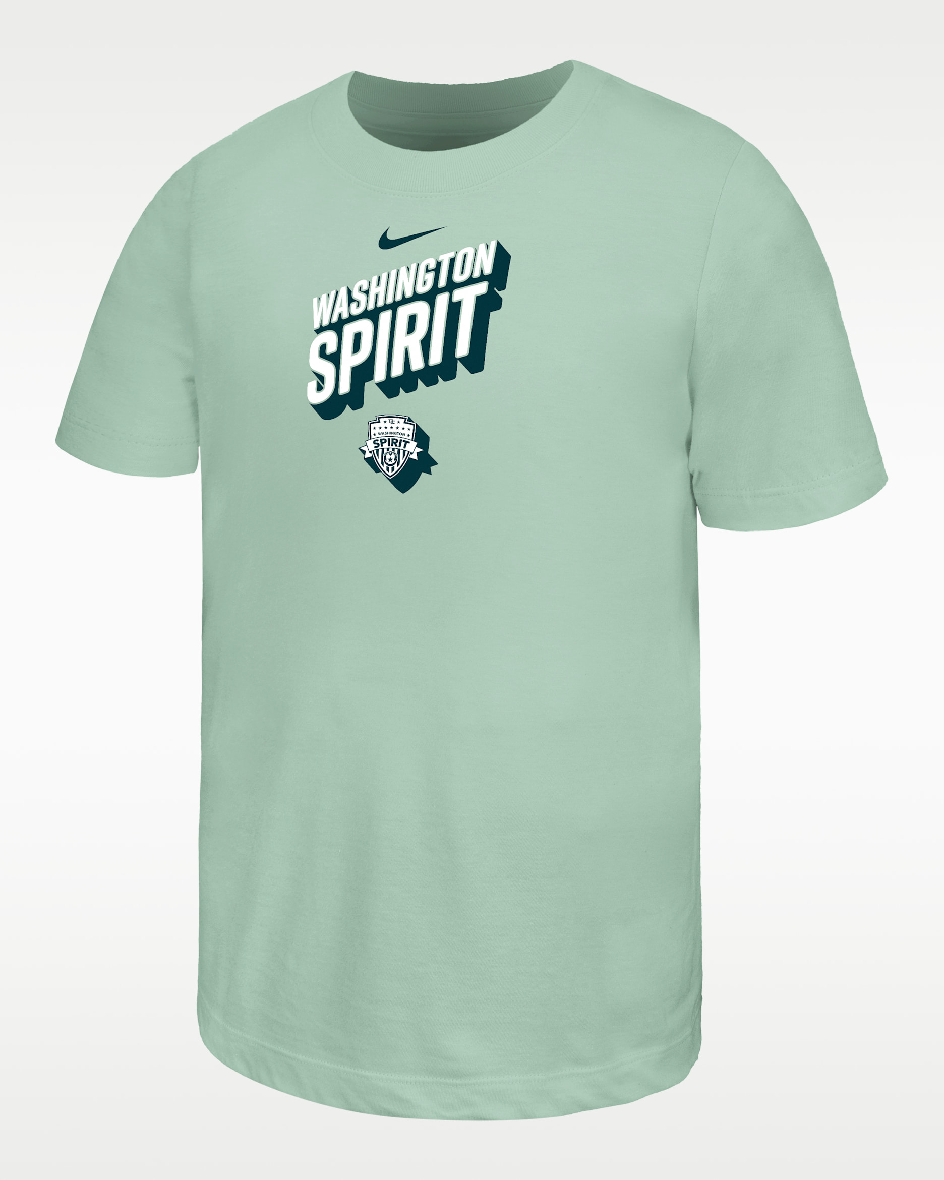 Washington Spirit Big Kids' Nike Cotton T-Shirt - Enamel Green/White/Black/Black