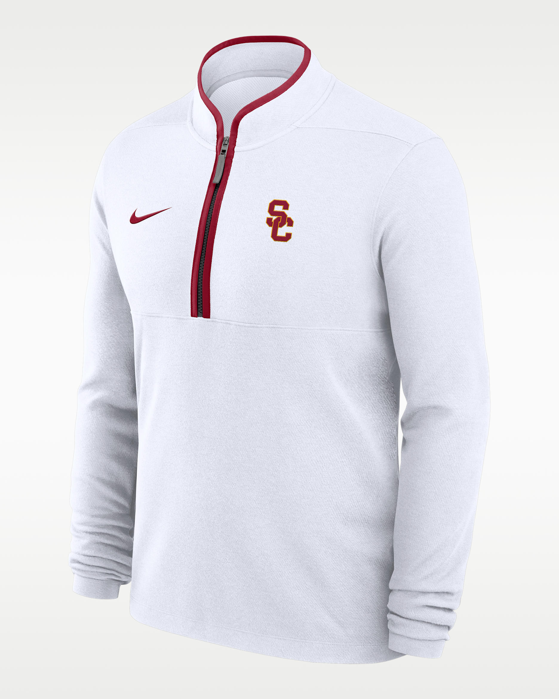 USC Victory Men's Nike Dri-FIT College 1/2-Zip Long-Sleeve Top - White