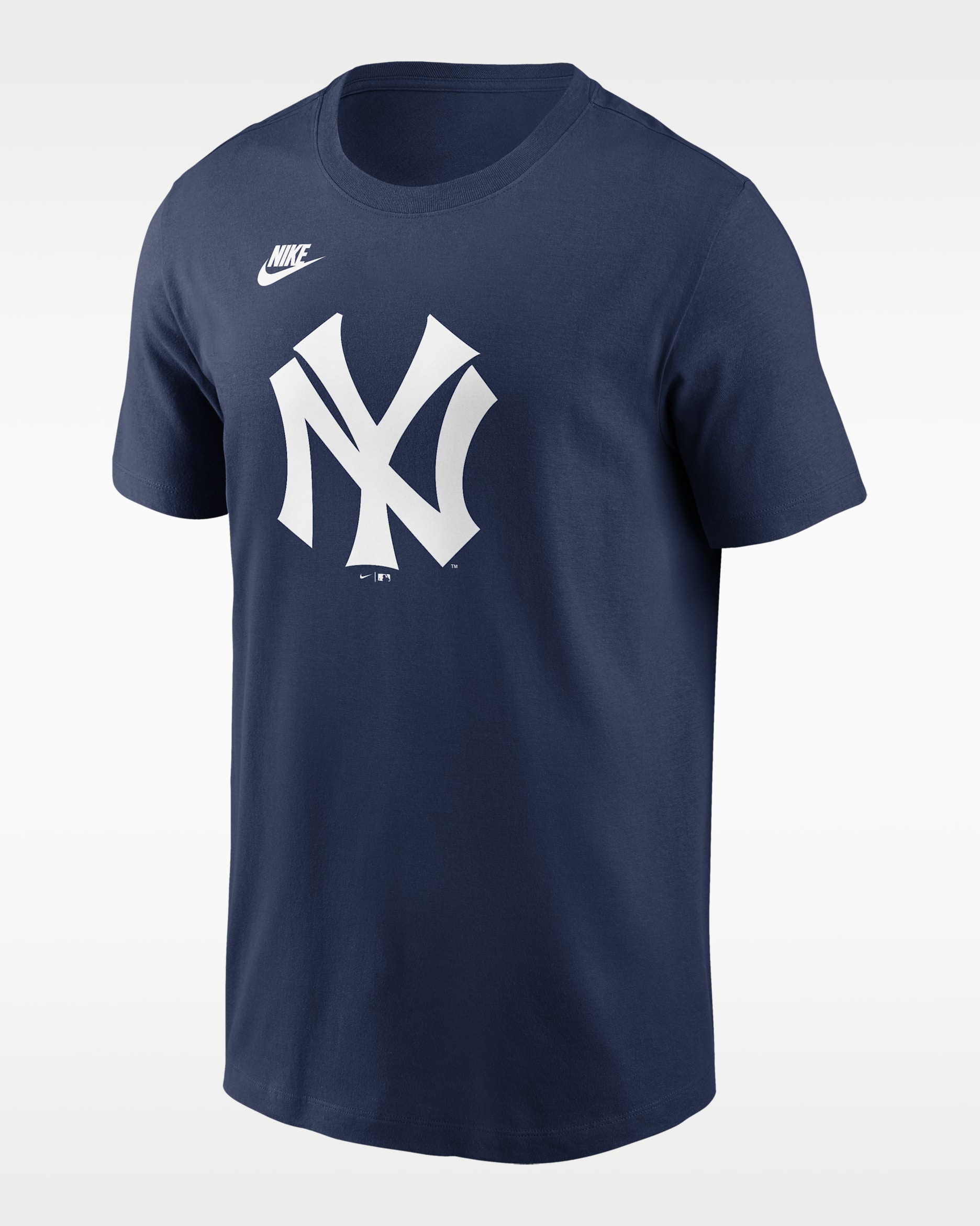 Playera Nike de la MLB para hombre New York Yankees Cooperstown Logo - Azul marino medianoche