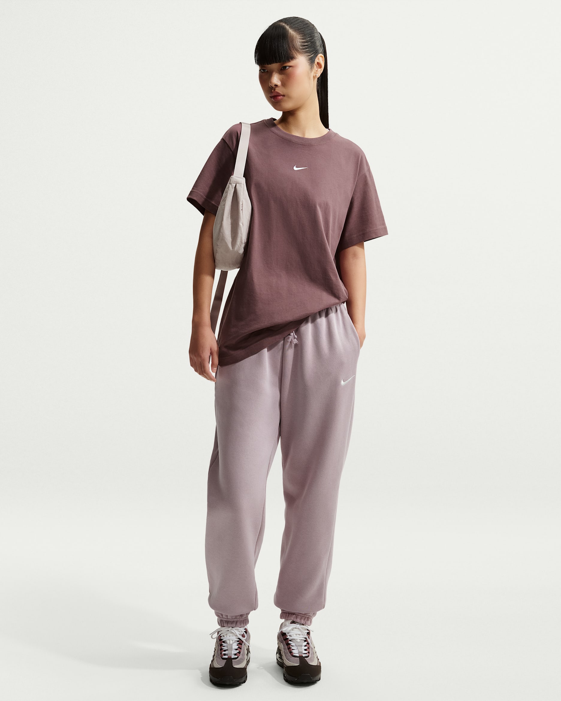 Nike Sportswear Phoenix Fleece Women's High-Waisted Oversized Sweatpants - Light Violet Ore/Sail